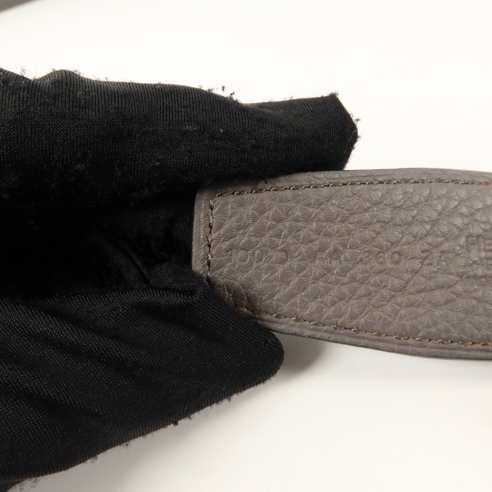 HERMES Togo皮革/Box Calf皮革H Belt 100cm金扣皮帶Noir/Etain