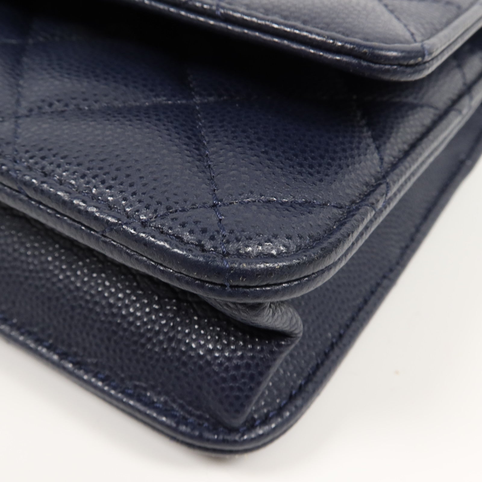 CHANEL 牛皮皮革WOC Wallet On Chain金扣鏈帶肩背袋