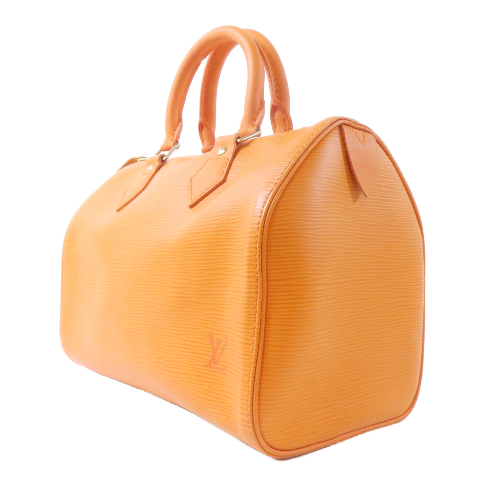 LOUIS VUITTON EPI Speedy 25金扣手挽袋橙色