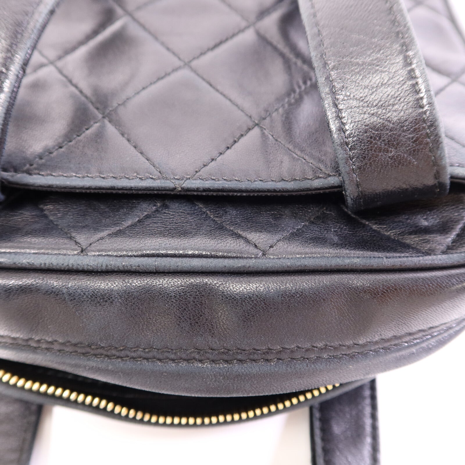 CHANEL 羊皮皮革Handbag金扣手挽袋