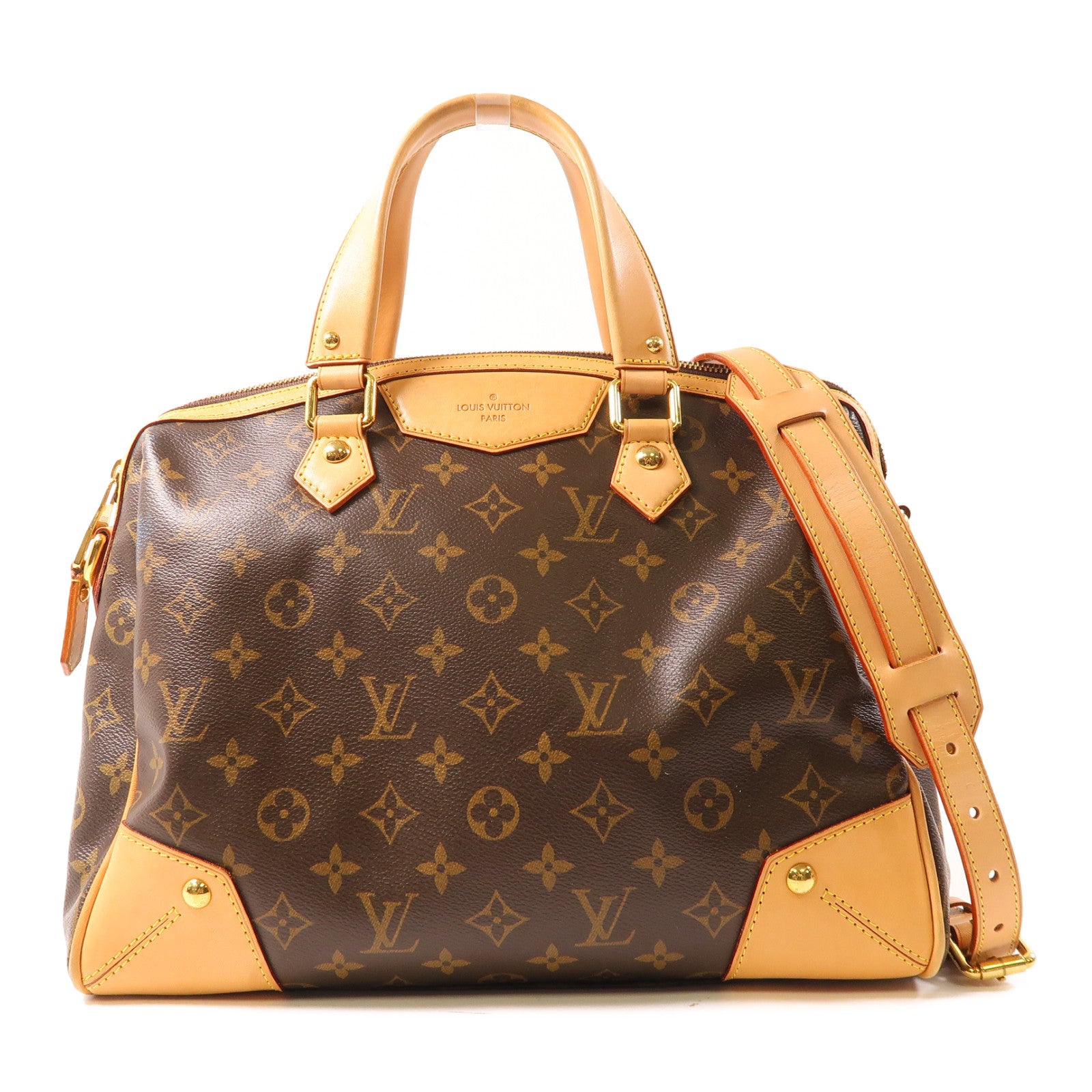 LOUIS VUITTON Monogram Retiro金扣手挽肩背兩用袋啡色