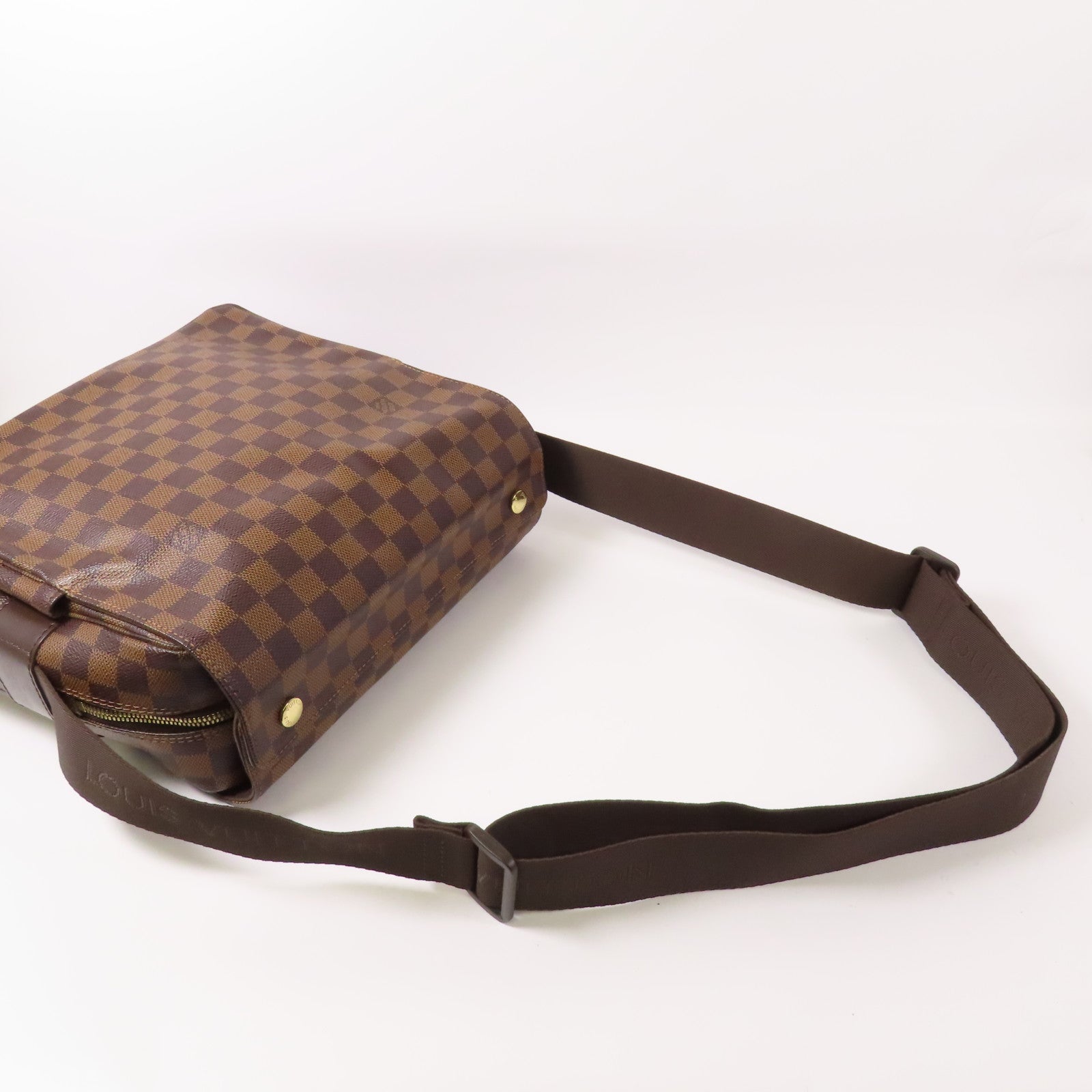 LOUIS VUITTON Damier Naviglio金扣肩背袋