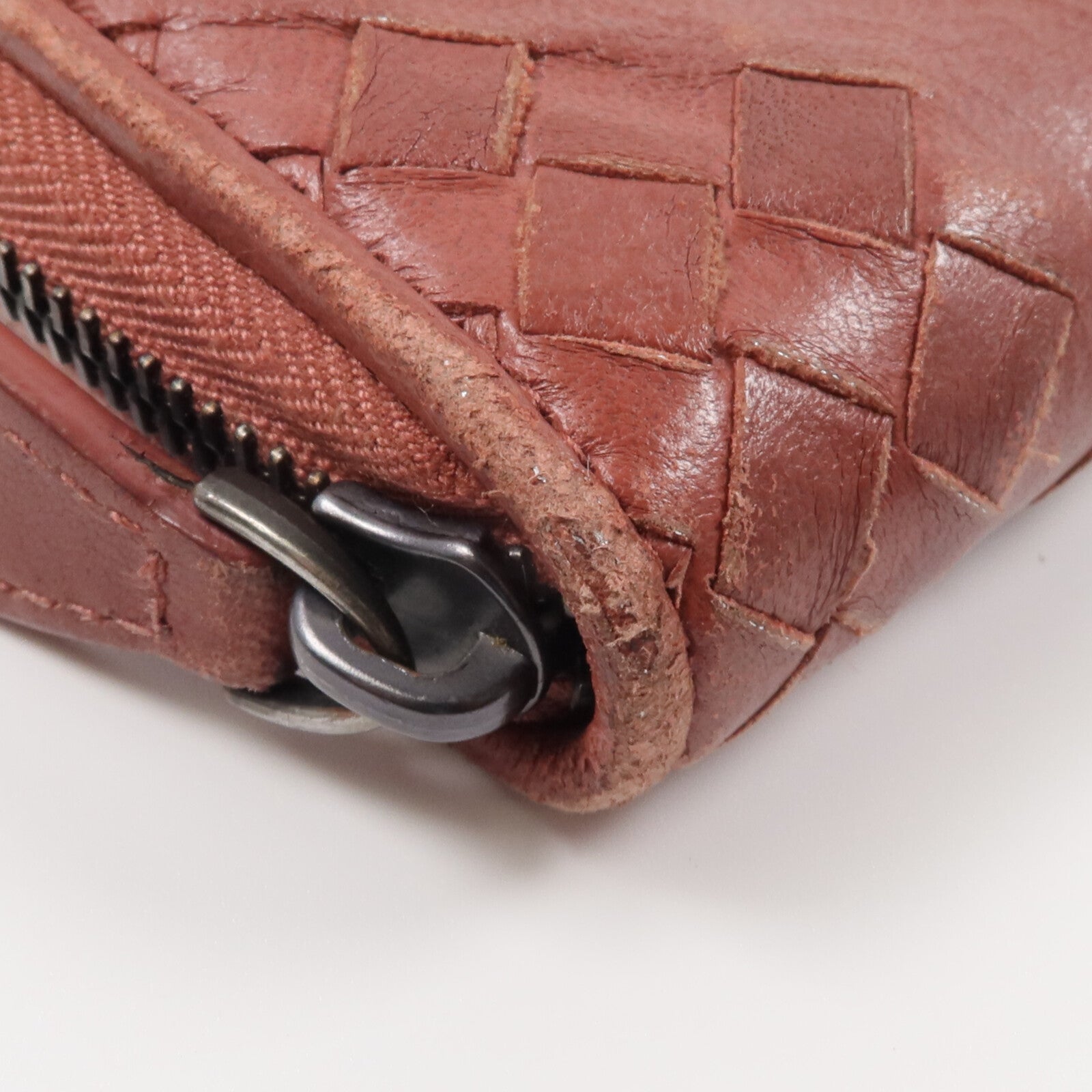 BOTTEGA VENETA 【激減優惠】織紋皮革Zipper Long Wallet長錢包