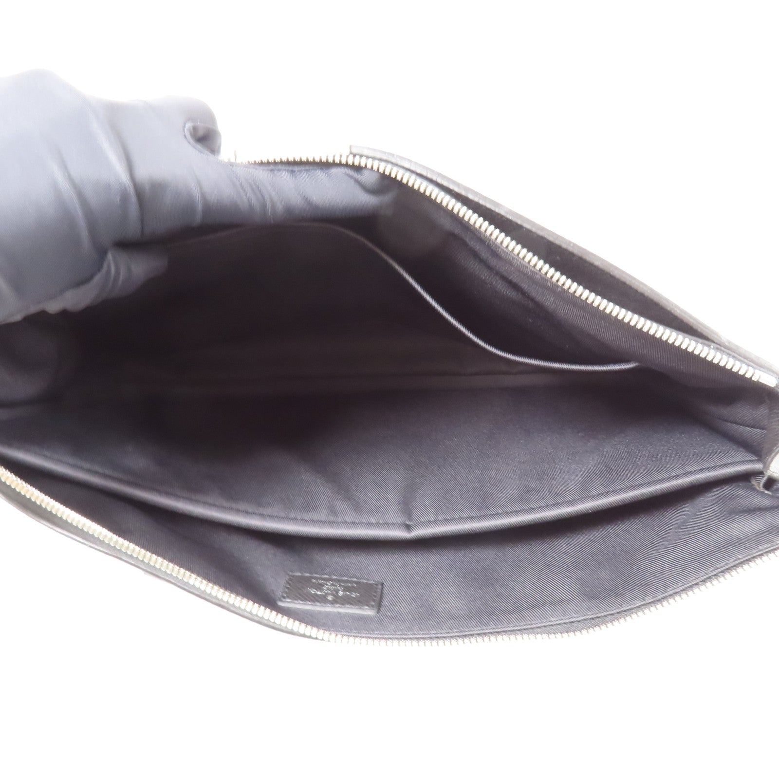 LOUIS VUITTON Tiga皮革Briefcase銀扣手挽肩背兩用袋
