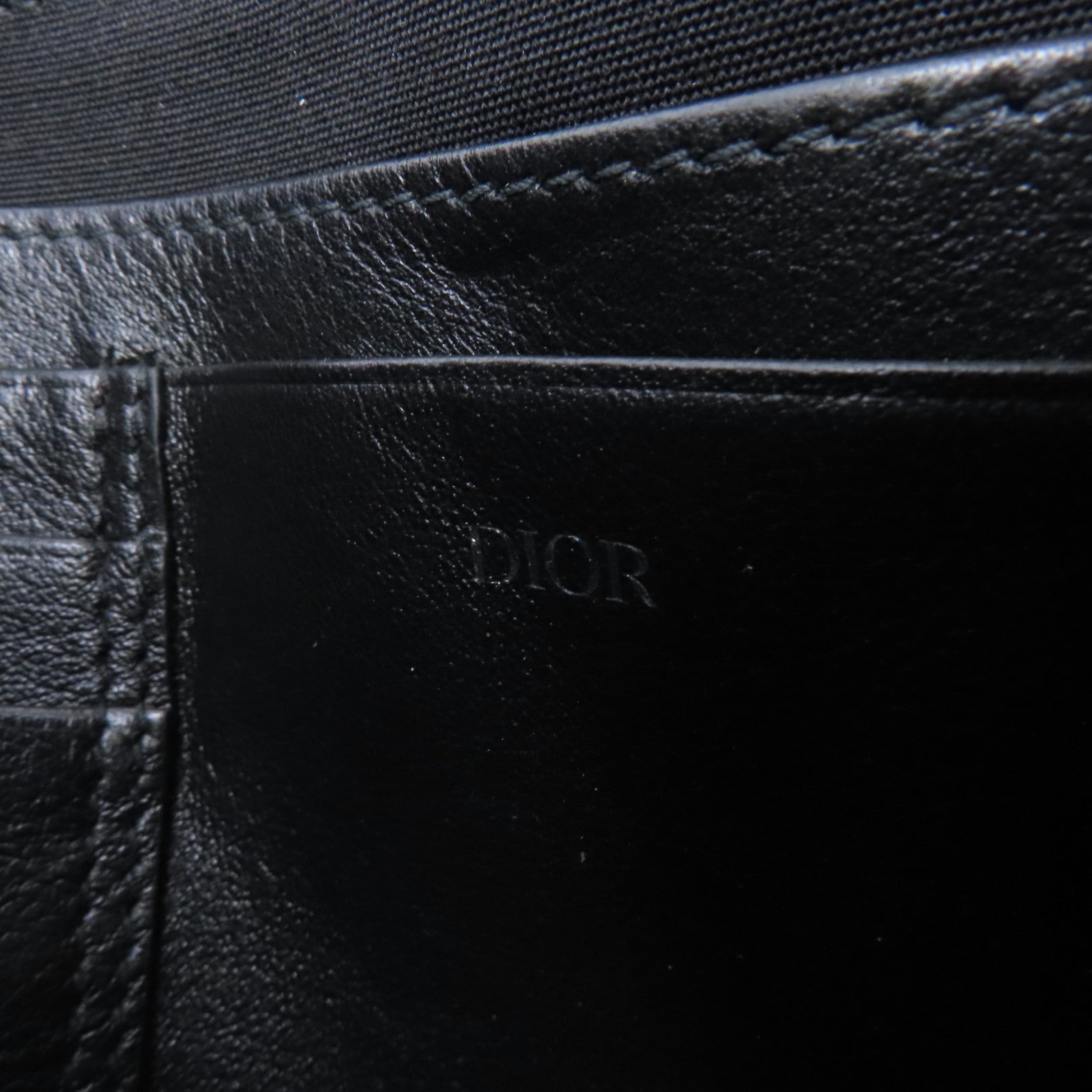 Dior 【激減優惠】牛皮皮革Shoulder Bag銀扣肩背袋黑色