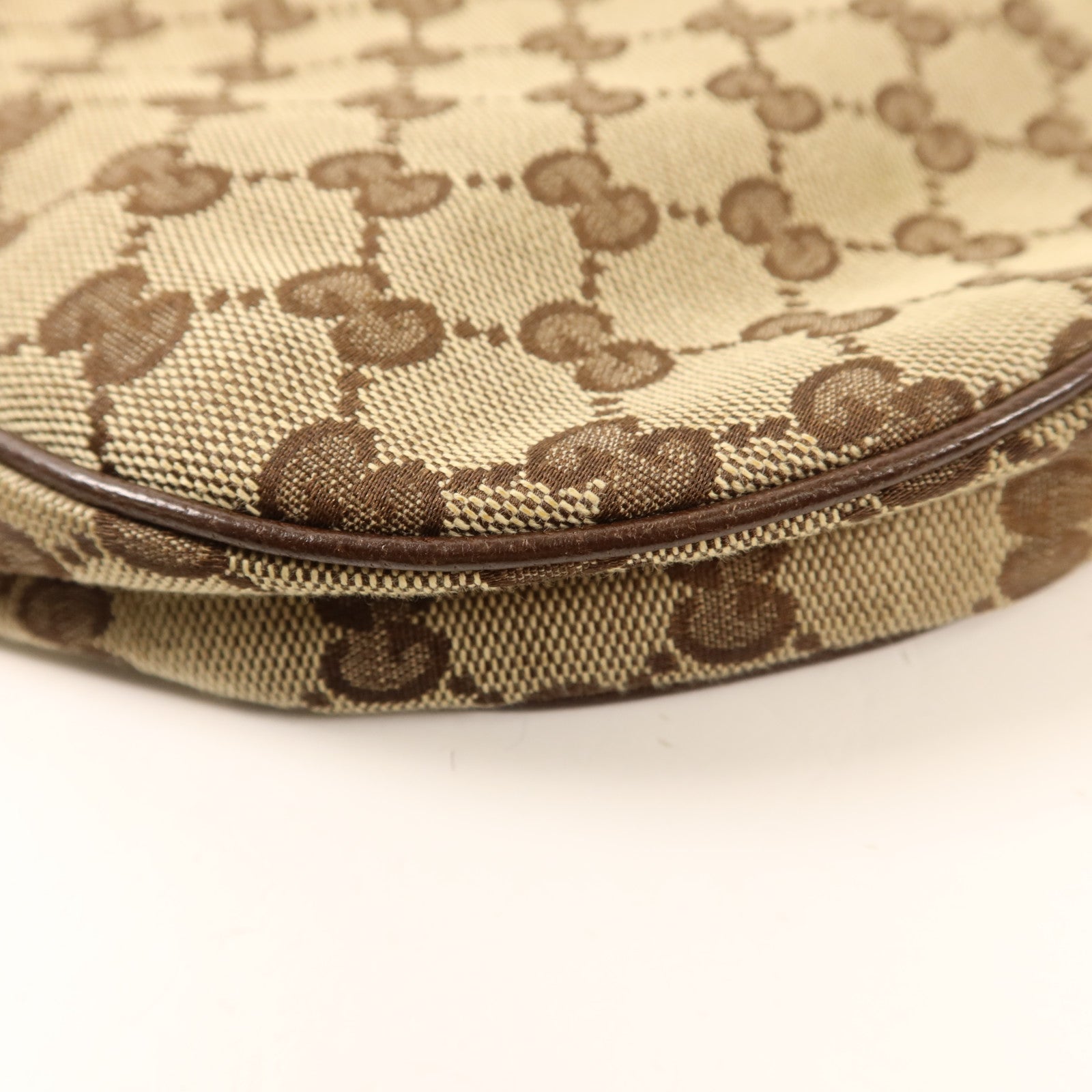 GUCCI 帆布Shoulder Bag銀扣肩背袋