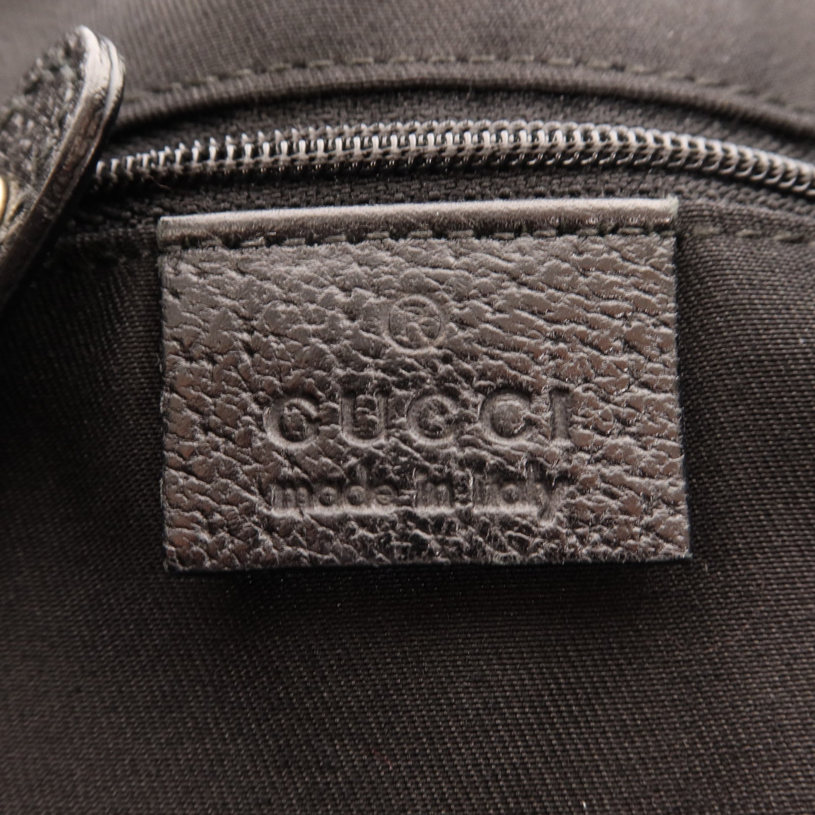 GUCCI 帆布Tote Bag銀扣肩背袋