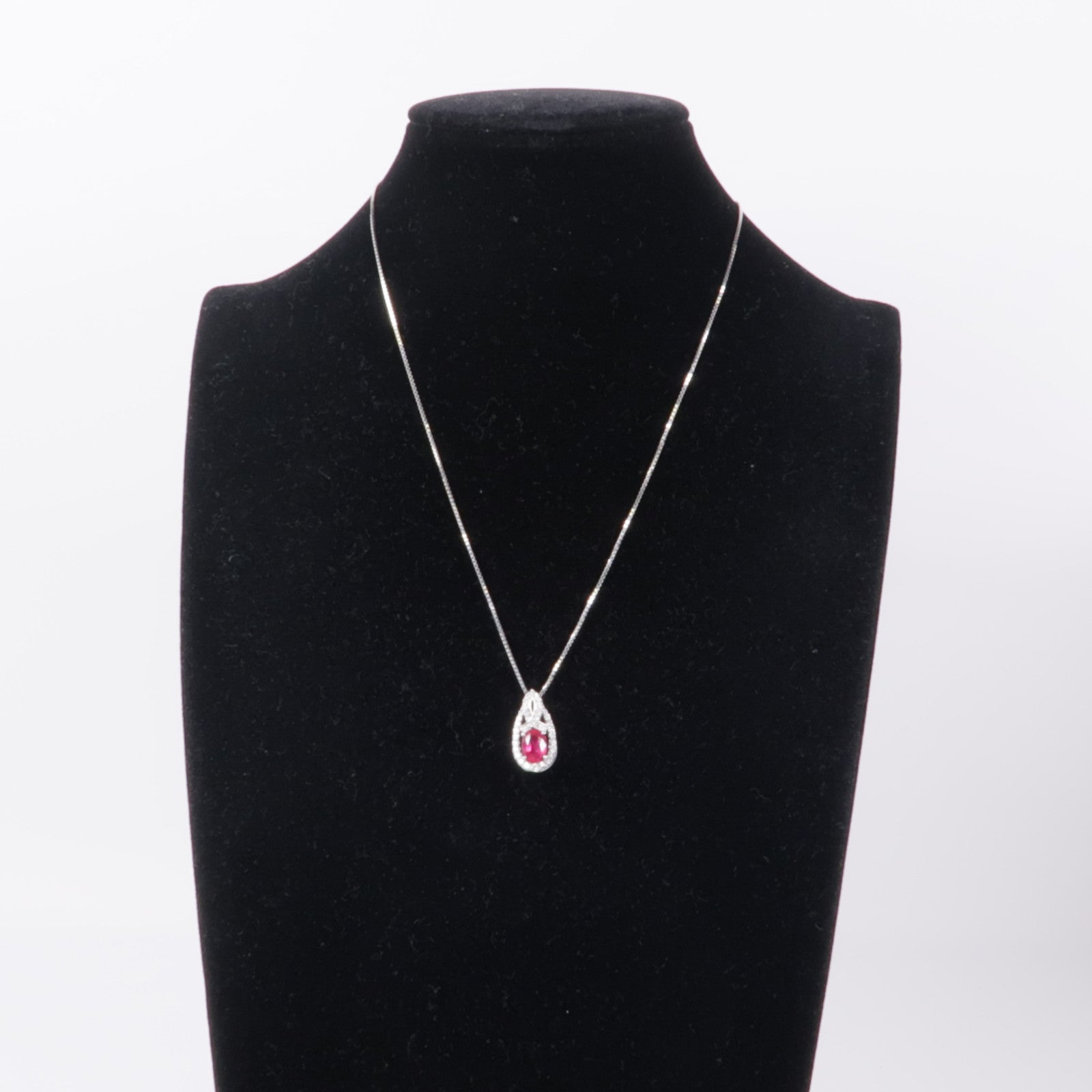 JEWELRY PT900鉑金/PT850鉑金Ruby Diamond Necklace紅寶石/鑽石項鍊