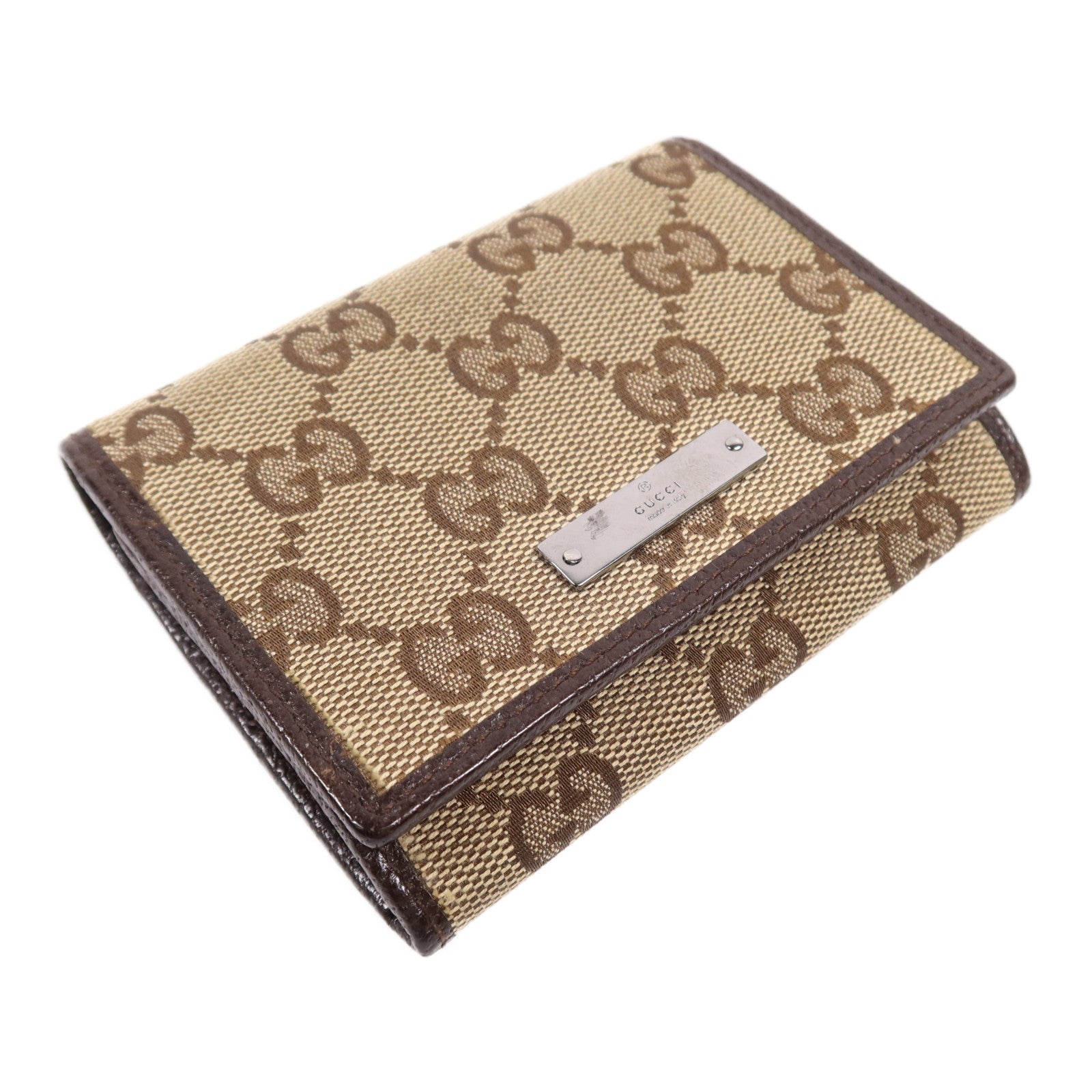 GUCCI 帆布Card Case銀扣卡片套