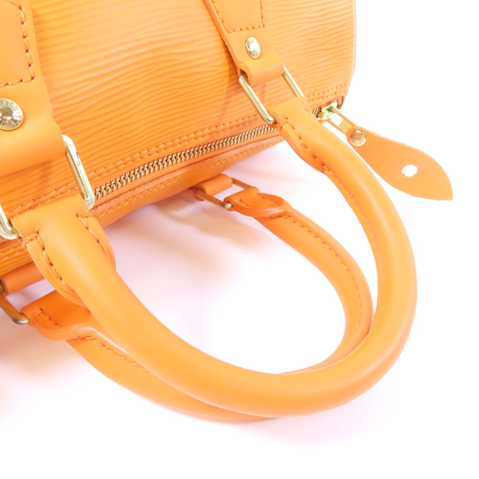 LOUIS VUITTON EPI Speedy 25金扣手挽袋橙色