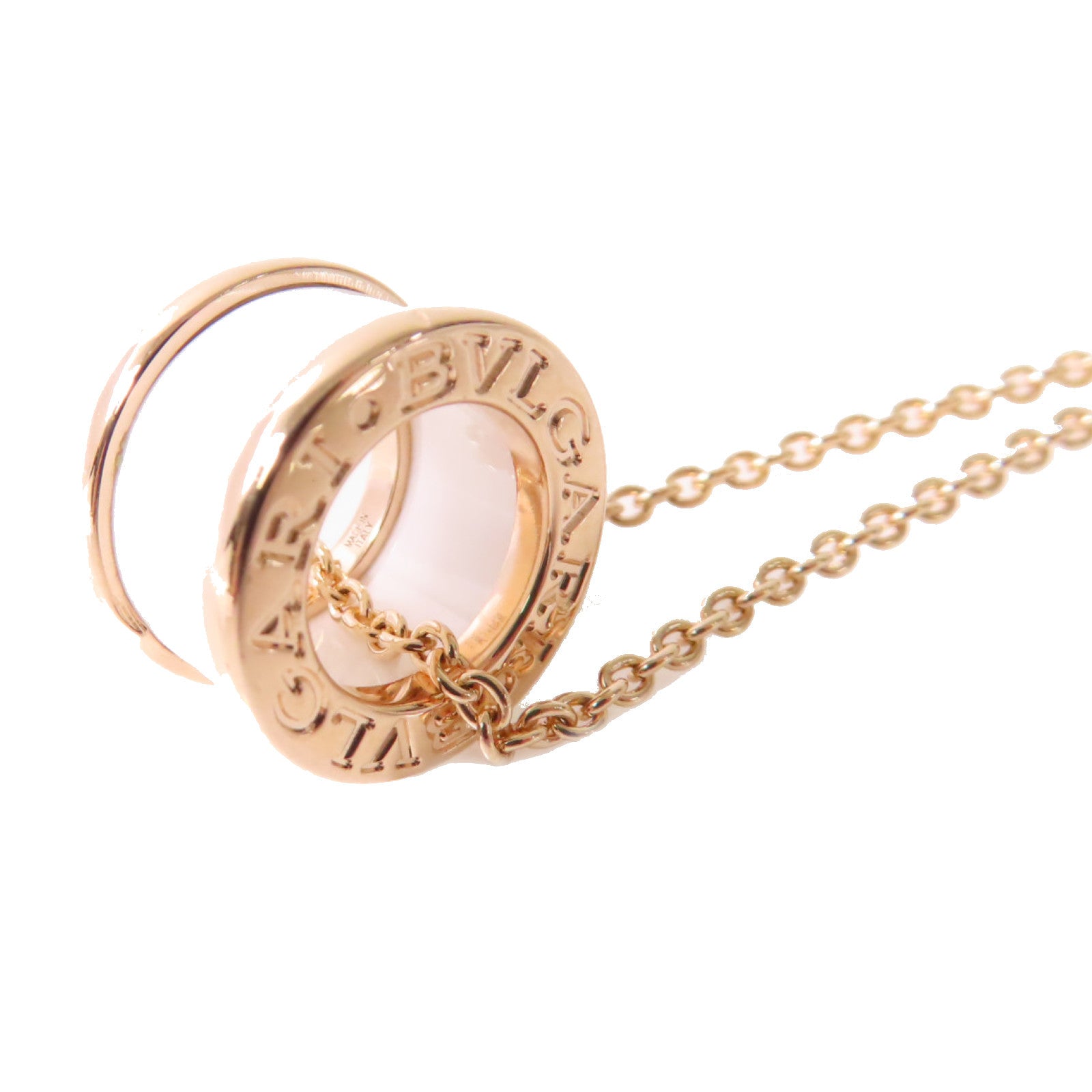 BVLGARI 18K玫瑰金/陶瓷B-Zero 1 Necklace金扣項鍊