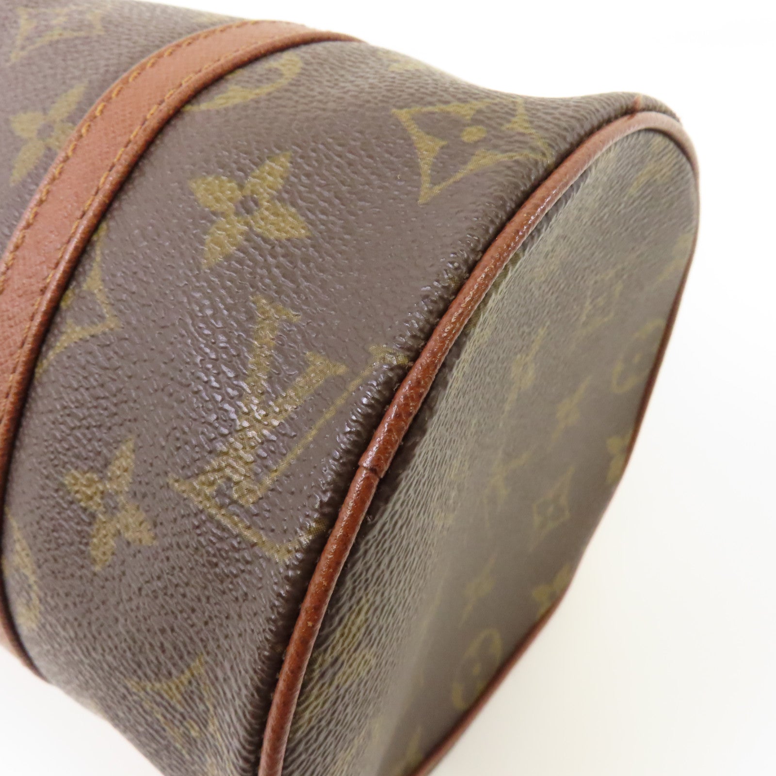 LOUIS VUITTON 【激減優惠】Monogram Papillon PM金扣肩背袋棕色