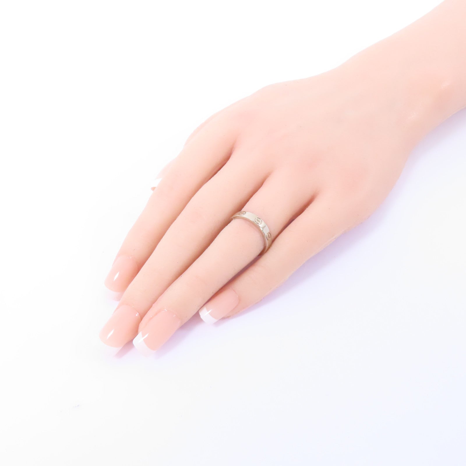 CARTIER 18K白金Love Ring Mini戒指US#5.25