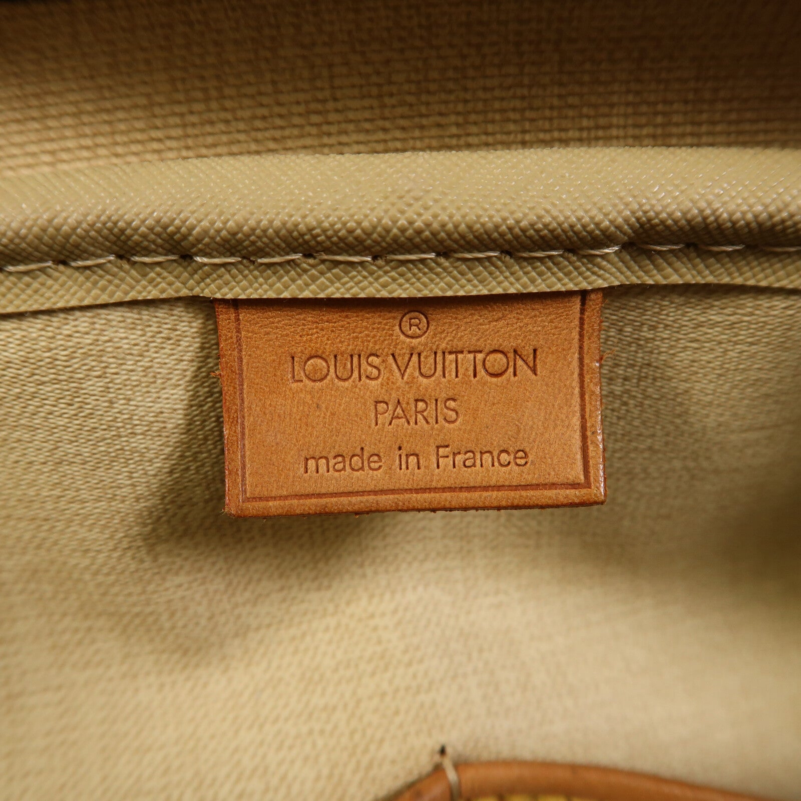 LOUIS VUITTON Monogram Deauville金扣手挽袋棕色