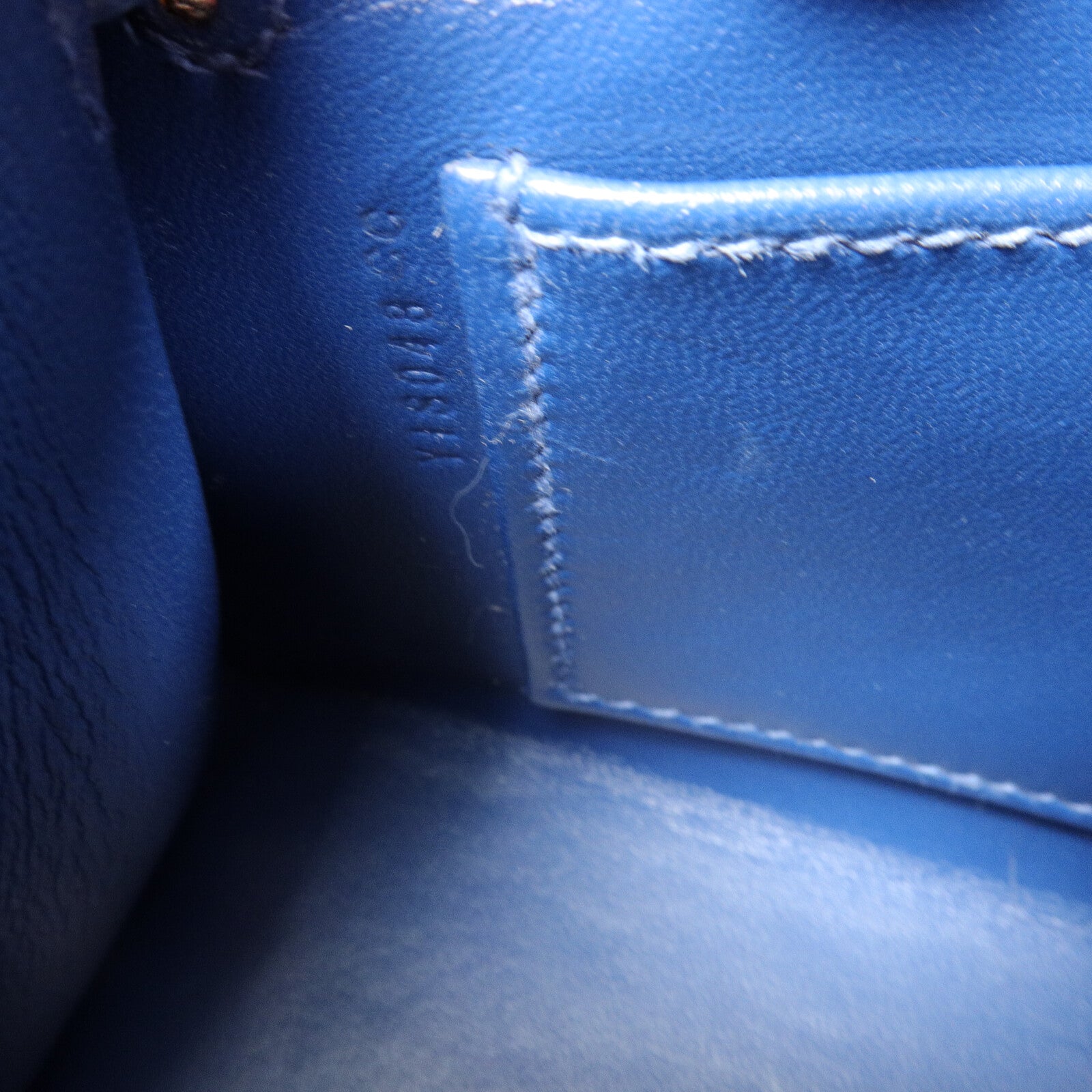 HERMES Epsom皮革Mini Kelly II Touch手挽肩背兩用袋Deep Blue