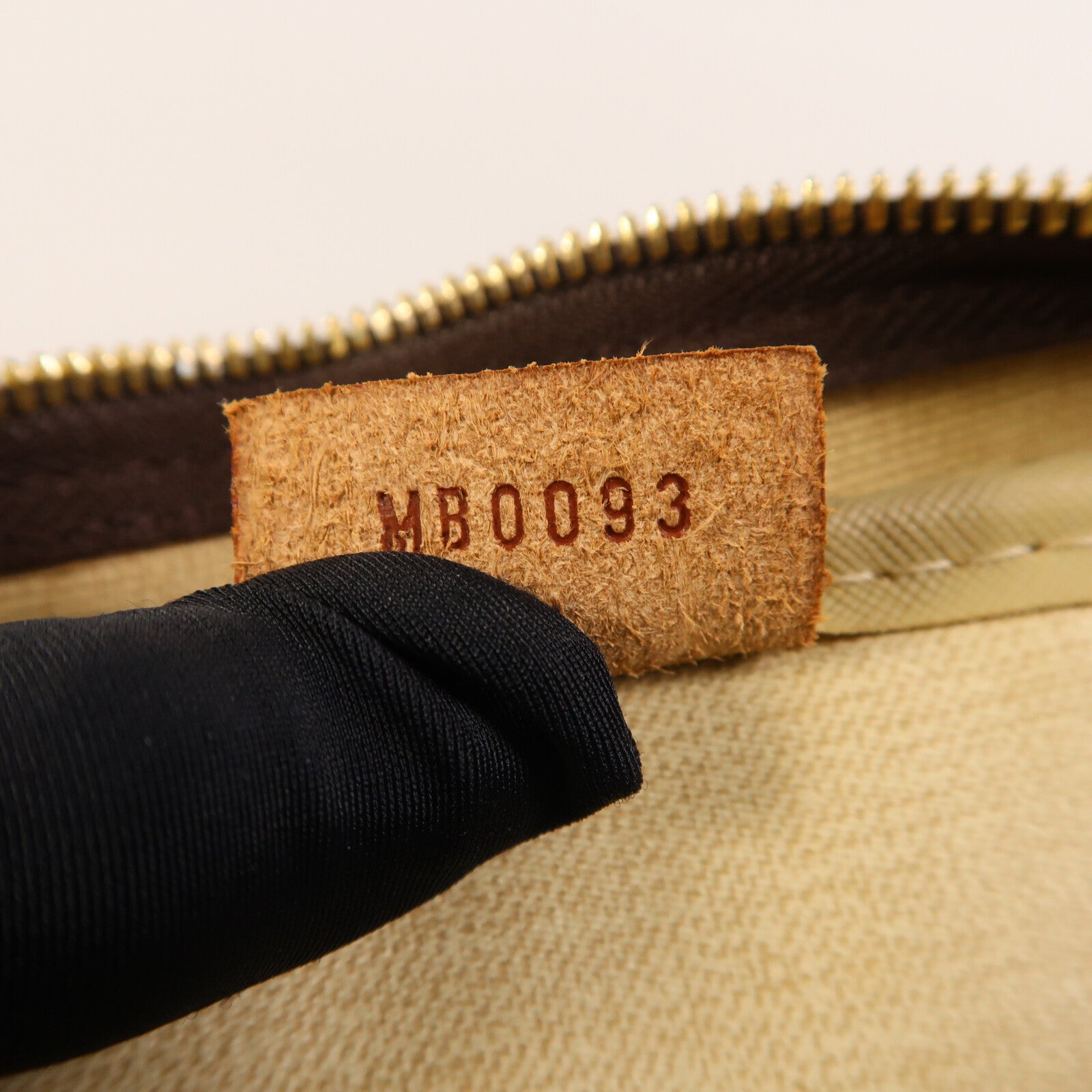 LOUIS VUITTON Monogram Deauville金扣手挽袋棕色