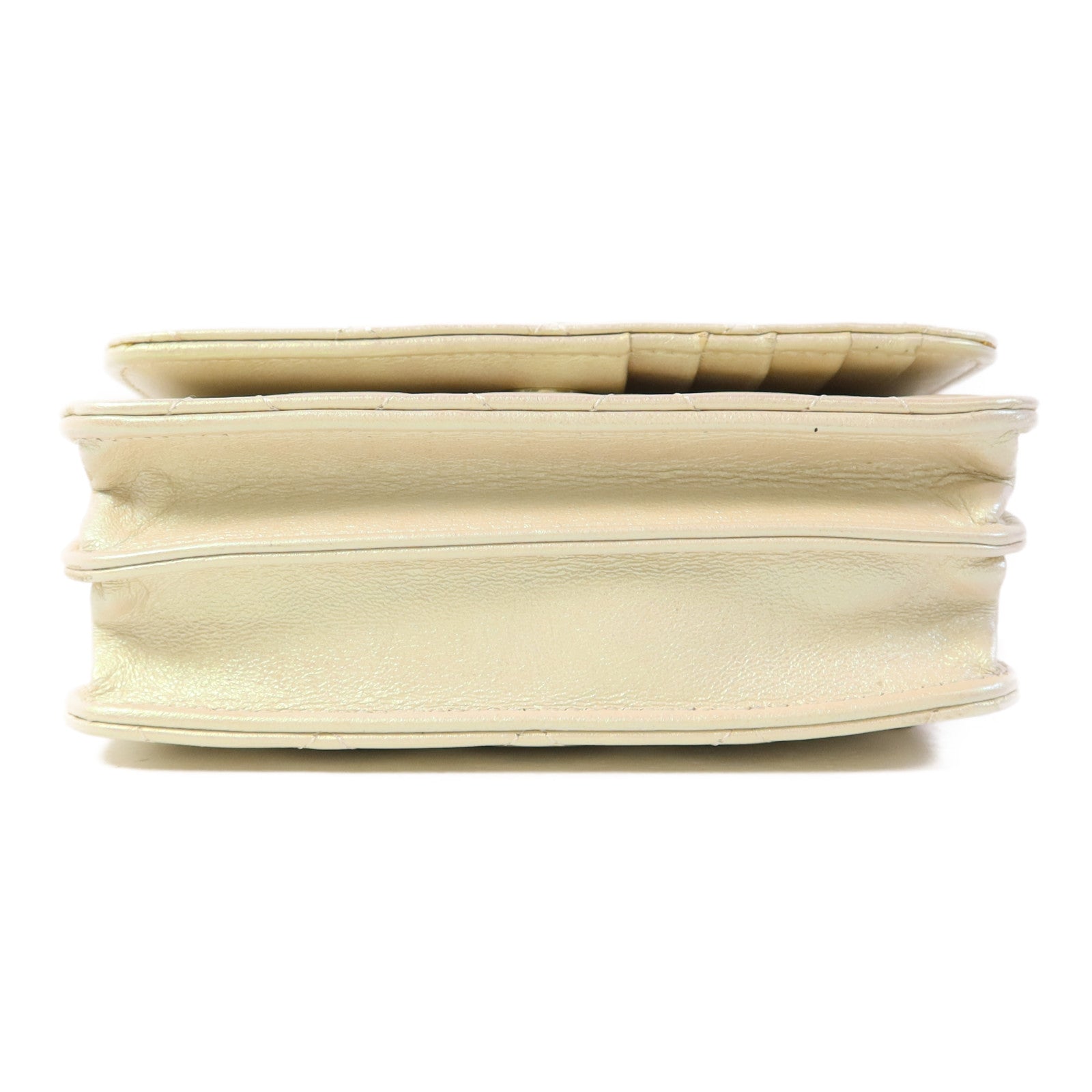 CHANEL 牛皮皮革Mini WOC Wallet On Chain金扣鏈帶肩背袋