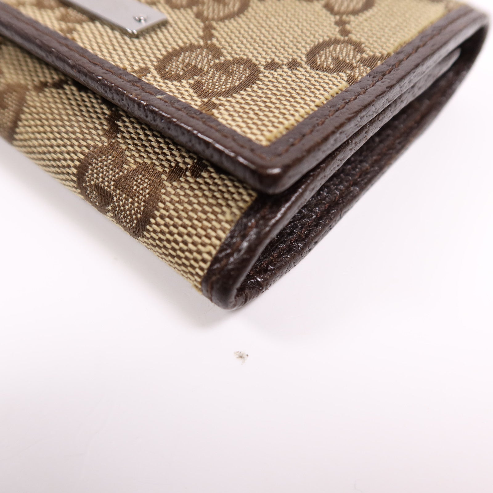 GUCCI 帆布Card Case銀扣卡片套