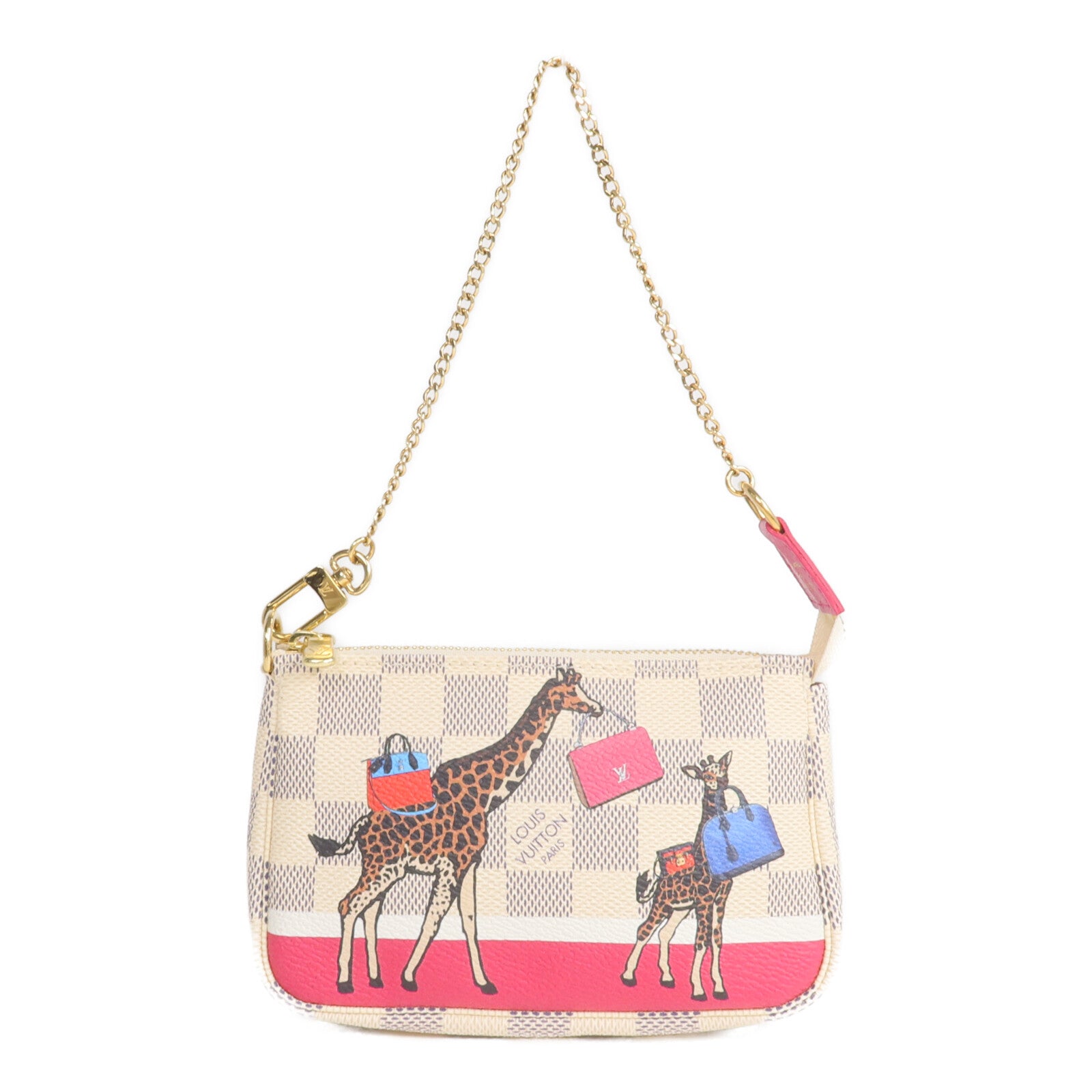 LOUIS VUITTON Damier Azur Mini Pochette Accessories金扣手挽袋