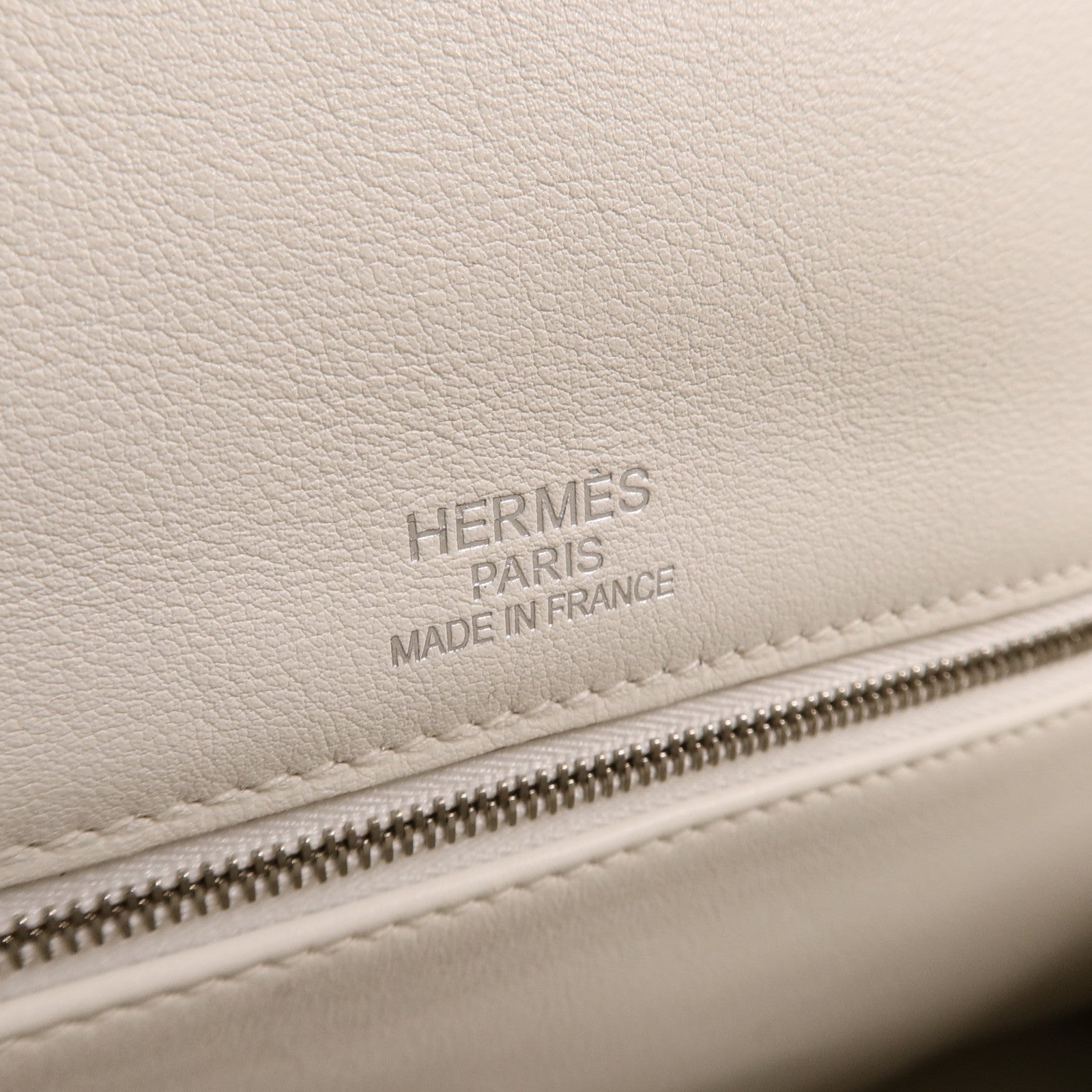 HERMES Swift皮革Ghillies Kelly 35手挽肩背兩用袋Blanc/Gris Perle