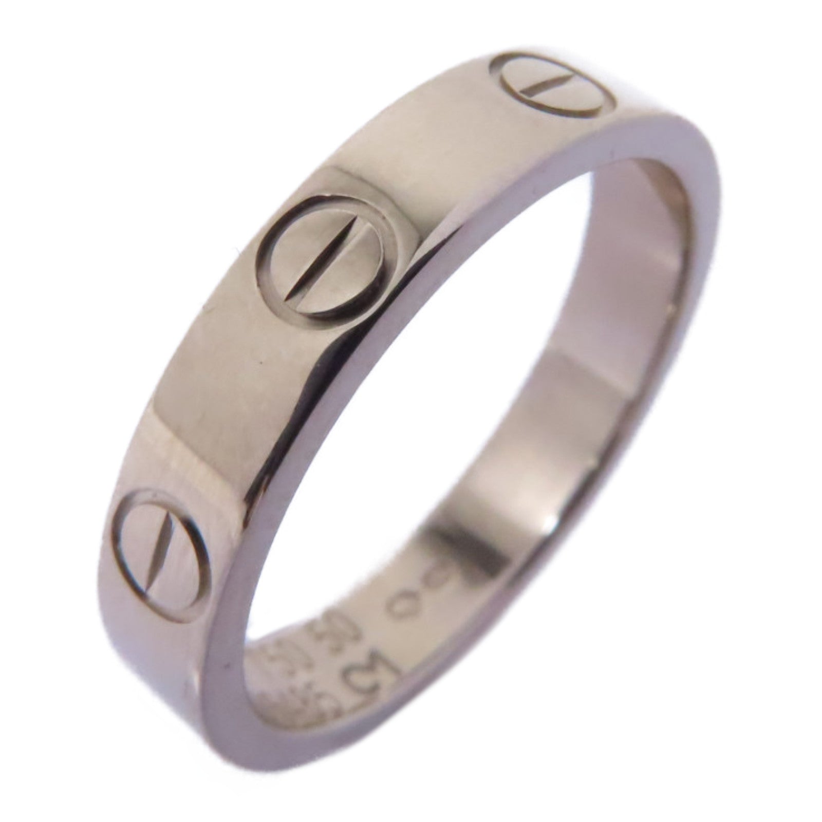 CARTIER 18K白金Love Ring Mini戒指US#5.25