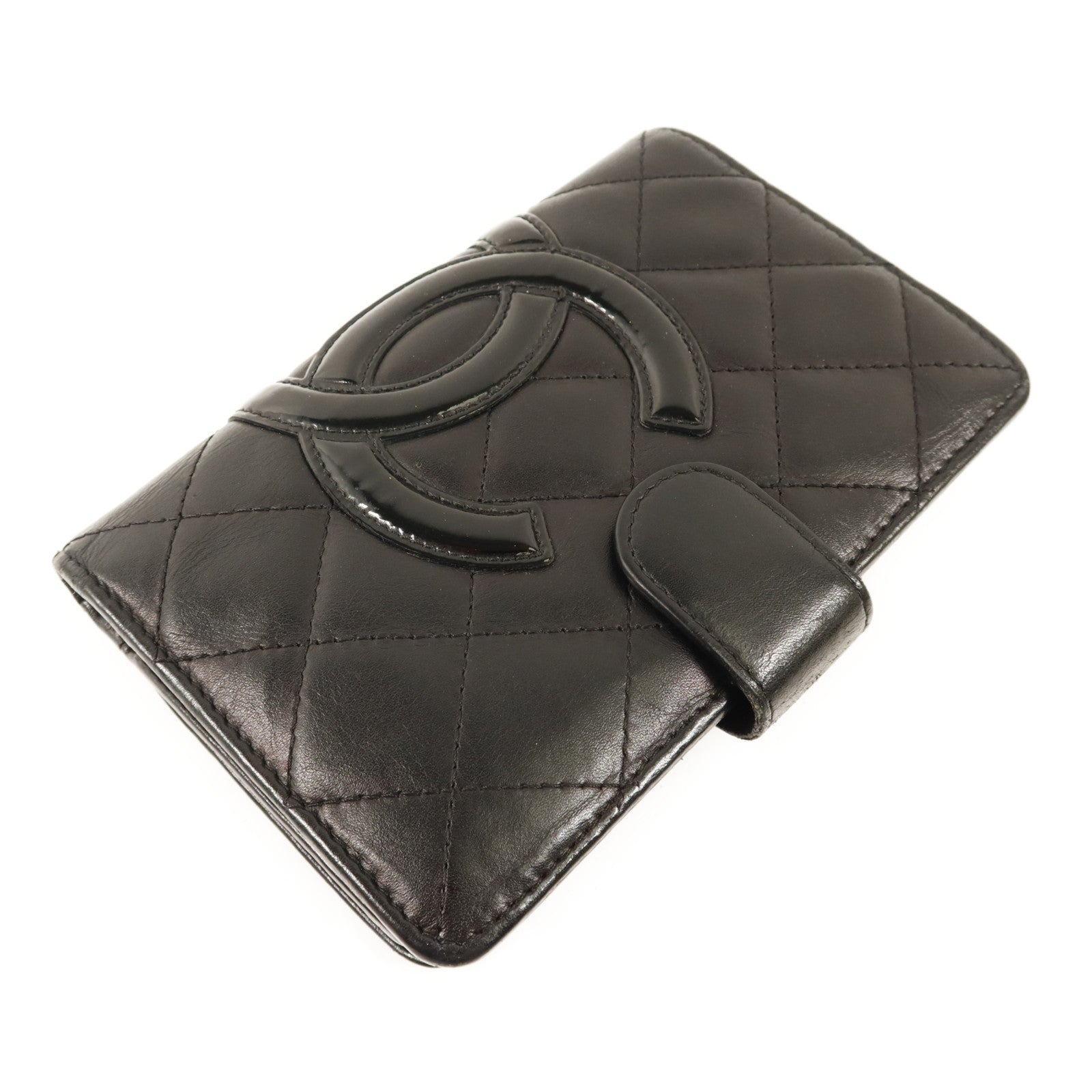 CHANEL 牛皮皮革Cambon Bifold Wallet銀扣錢包