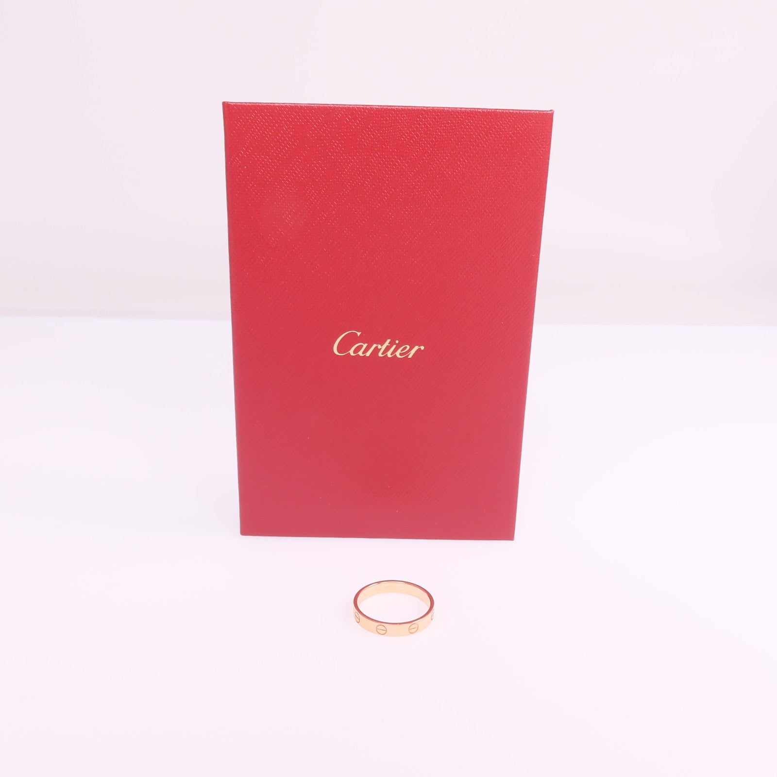 CARTIER 18K玫瑰金Mini Love Ring戒指Cartier#58/US#8.25