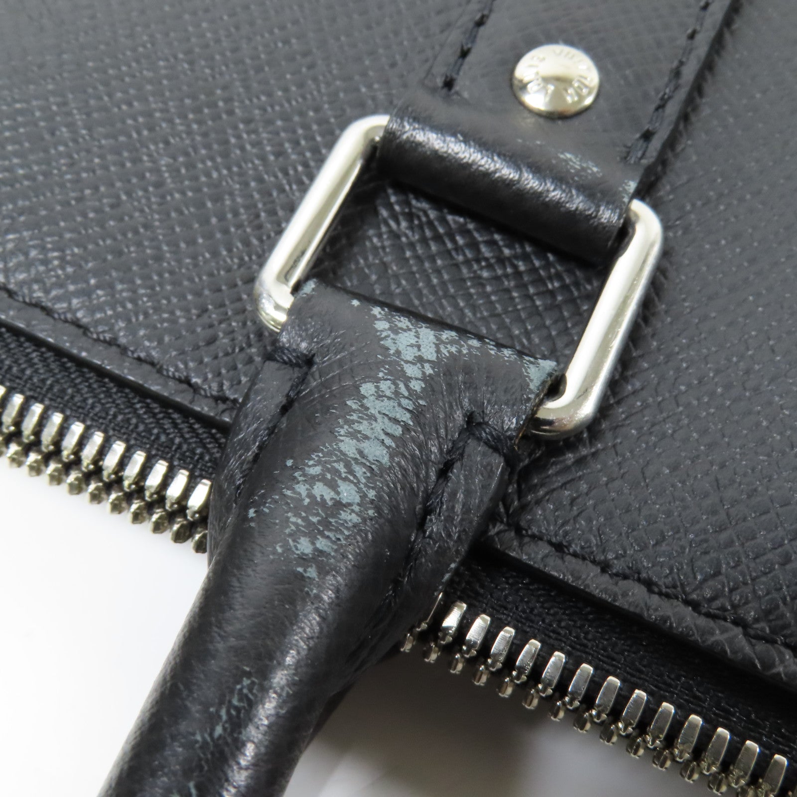 LOUIS VUITTON Tiga皮革Briefcase銀扣手挽肩背兩用袋