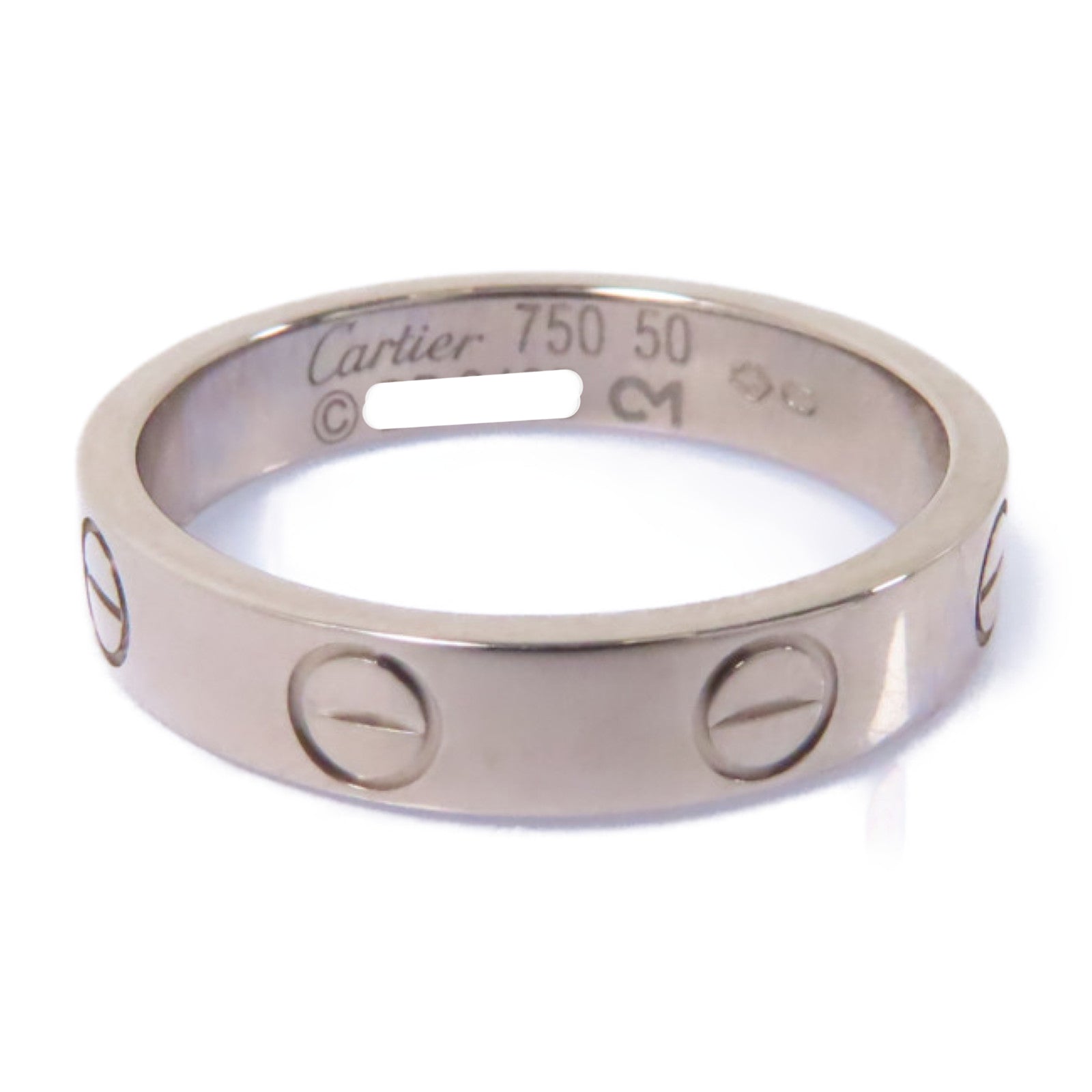 CARTIER 18K白金Love Ring Mini戒指US#5.25