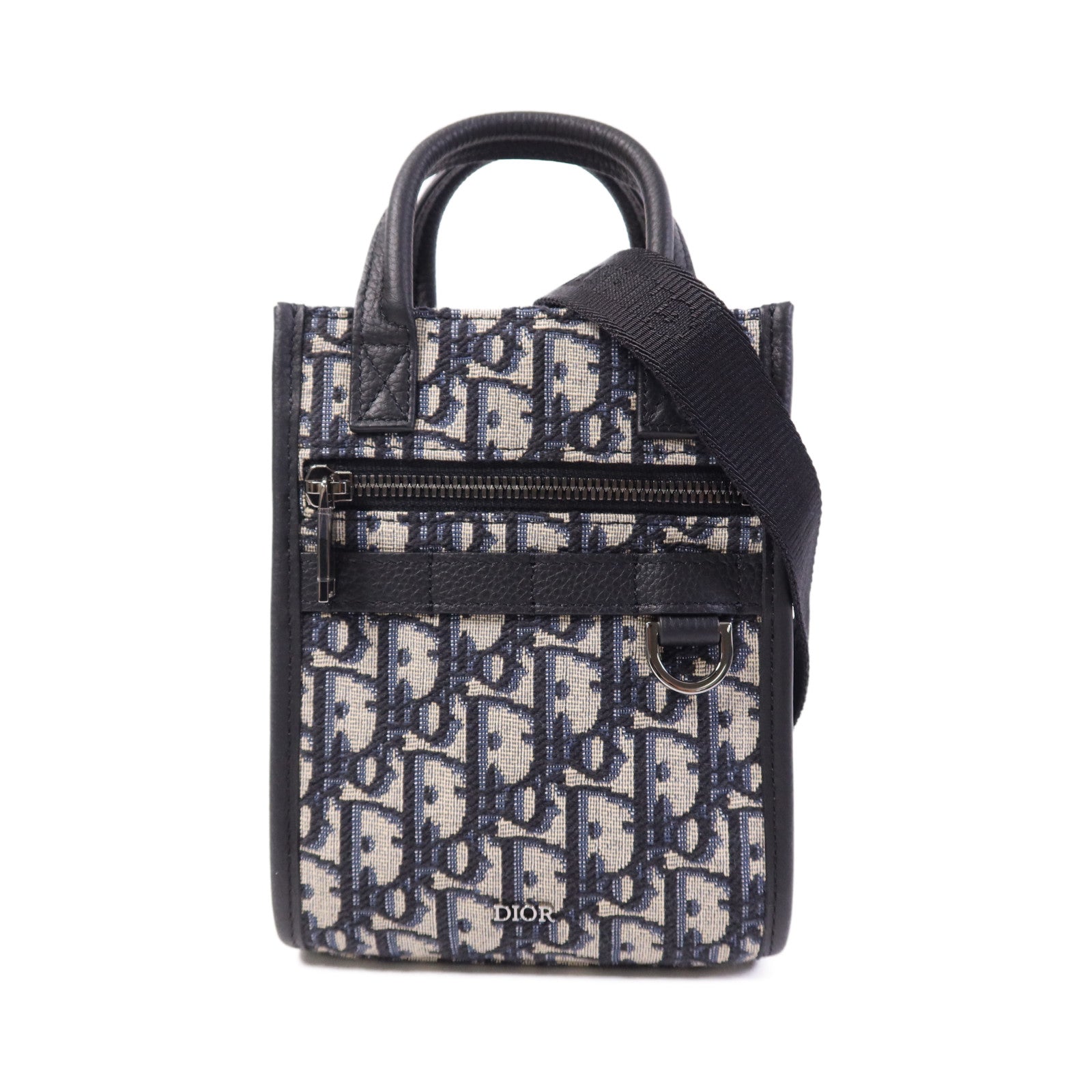 Dior 【激減優惠】帆布/牛皮皮革Safari Shoulder銀扣肩背袋