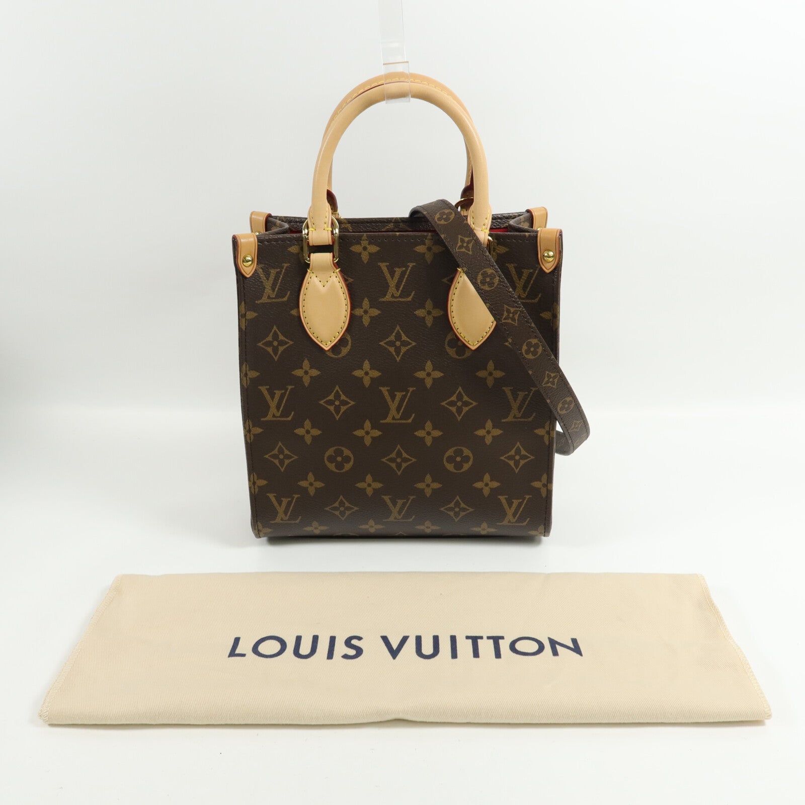 LOUIS VUITTON Monogram Sac Plat BB手挽肩背兩用袋