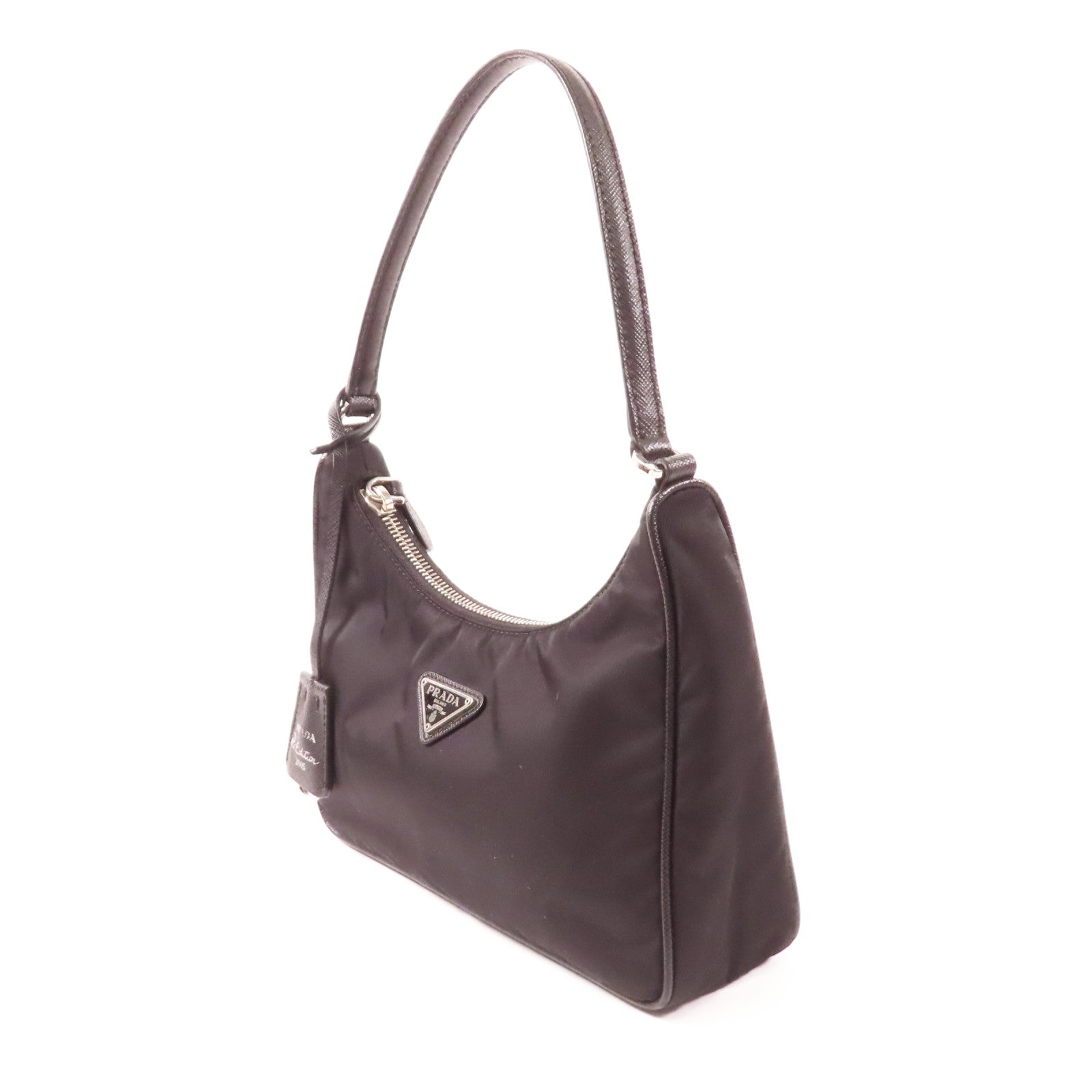 PRADA 尼龍Re-Edition 2005銀扣肩背袋