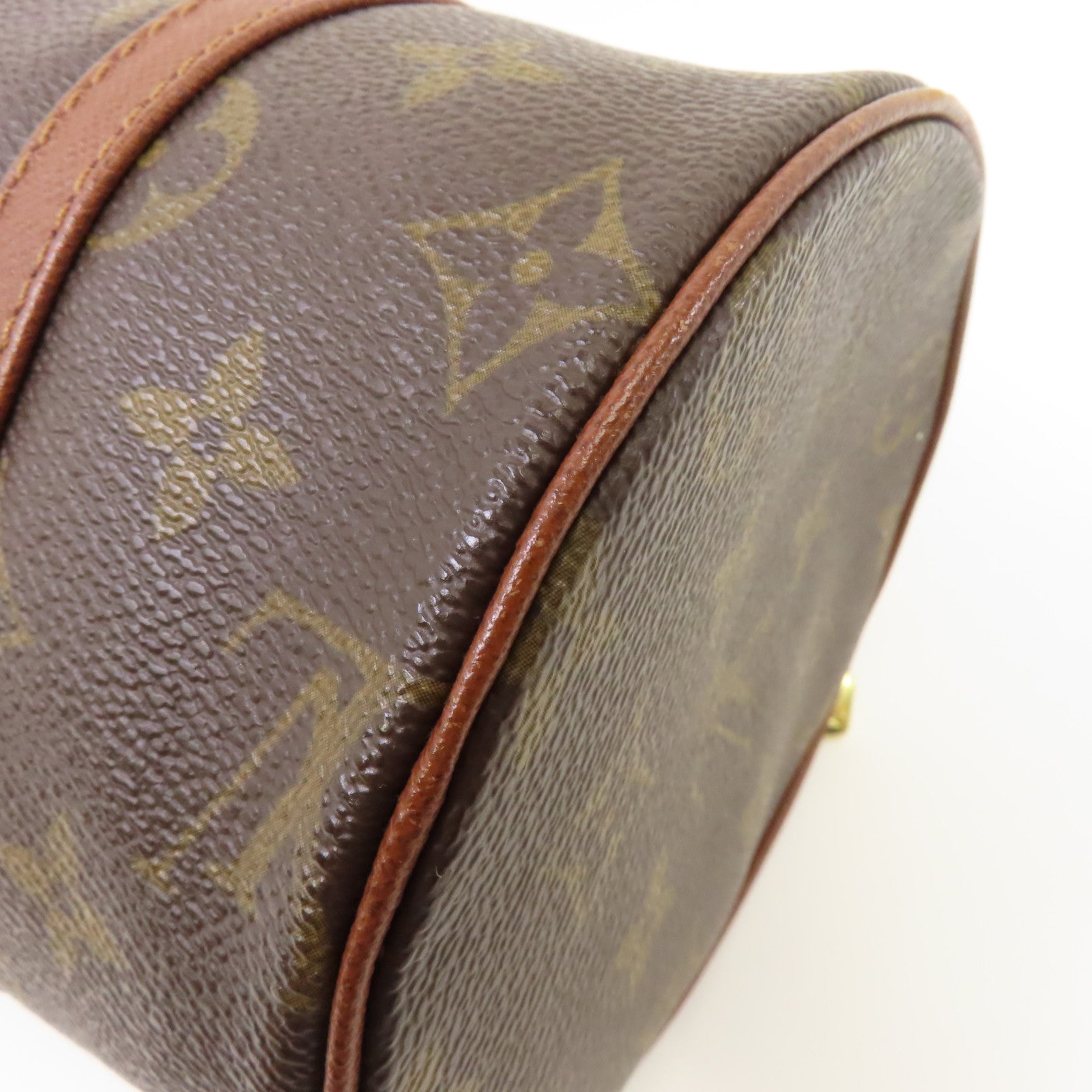 LOUIS VUITTON 【激減優惠】Monogram Papillon PM金扣肩背袋棕色