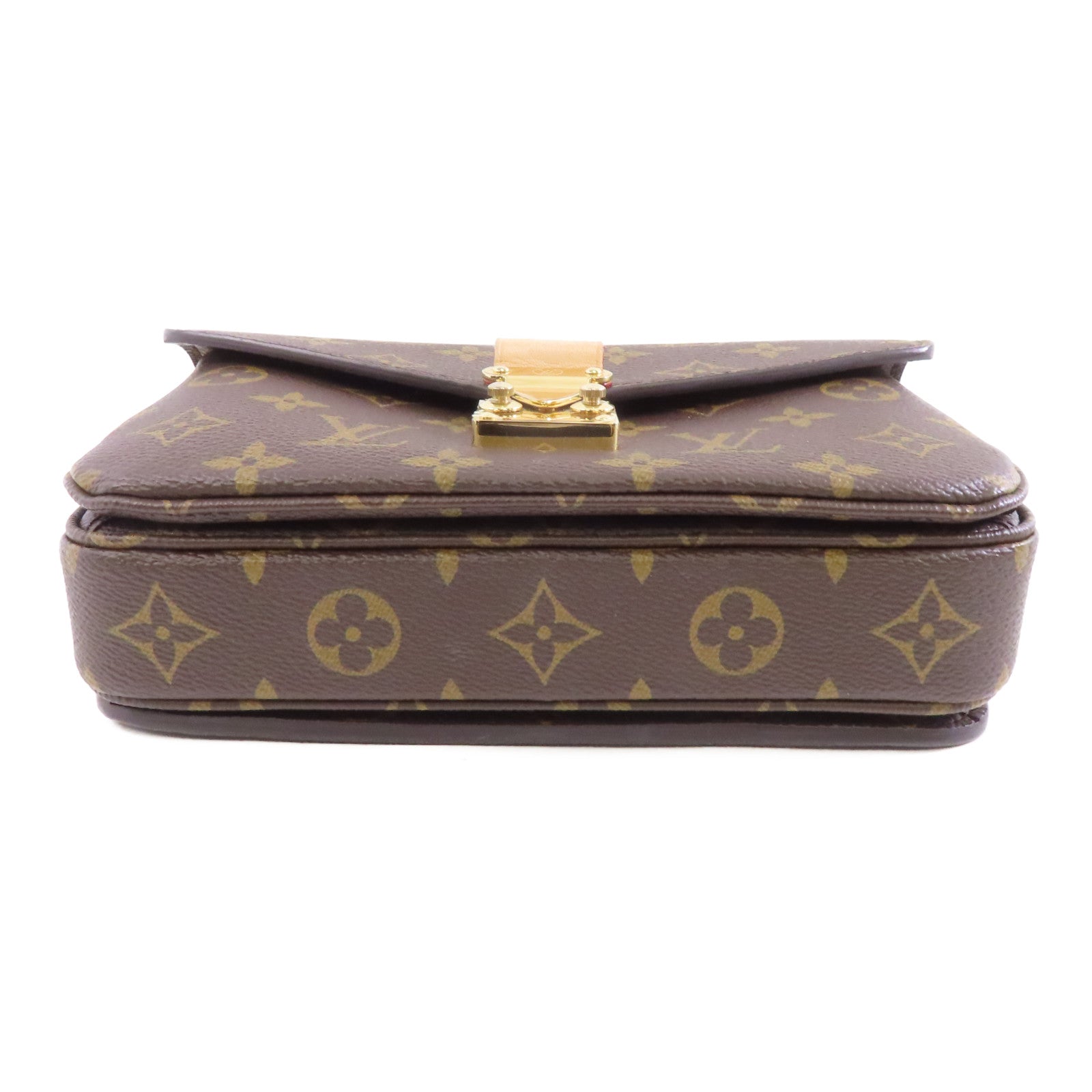 LOUIS VUITTON Monogram Pochette Metis金扣手挽肩背兩用袋棕色