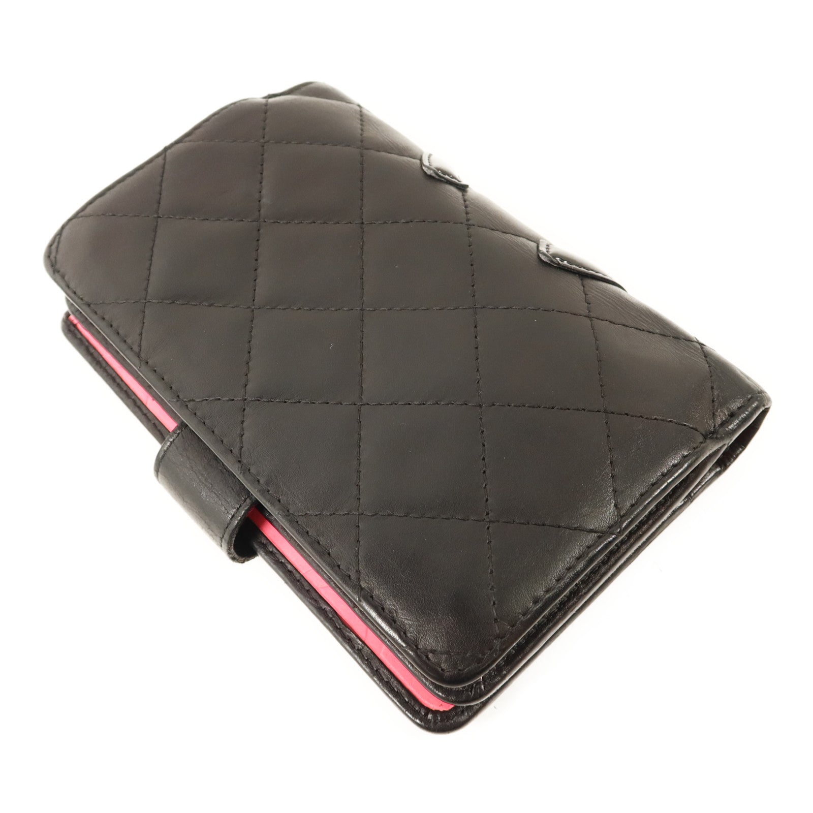 CHANEL 牛皮皮革Cambon Bifold Wallet銀扣錢包