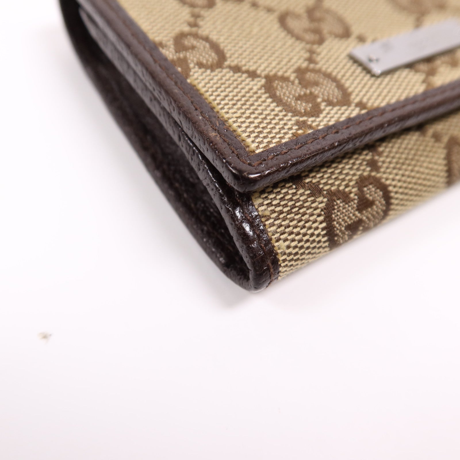 GUCCI 帆布Card Case銀扣卡片套