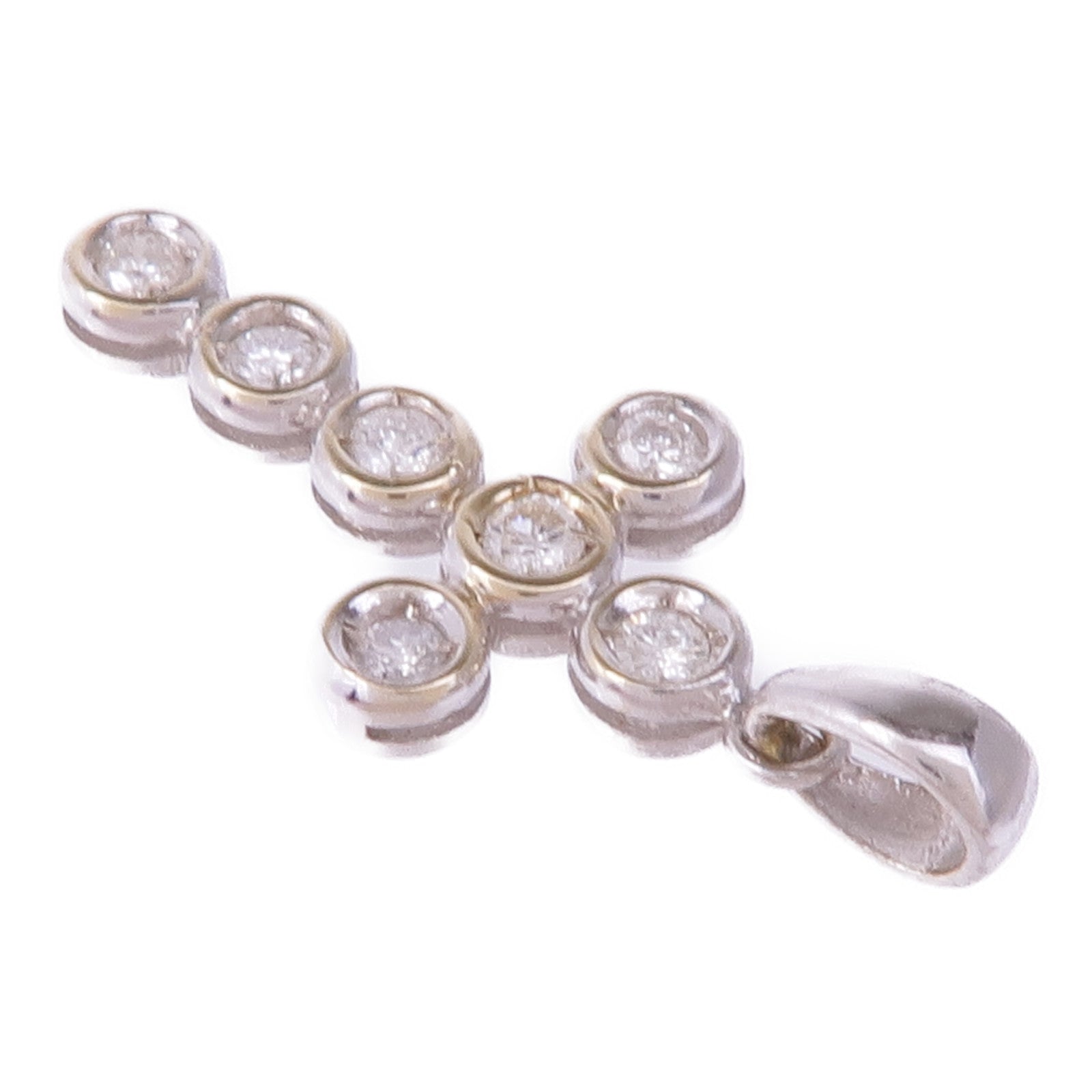 JEWELRY 【激減優惠】18K白金Diamond Pendant Top鑽石吊墜