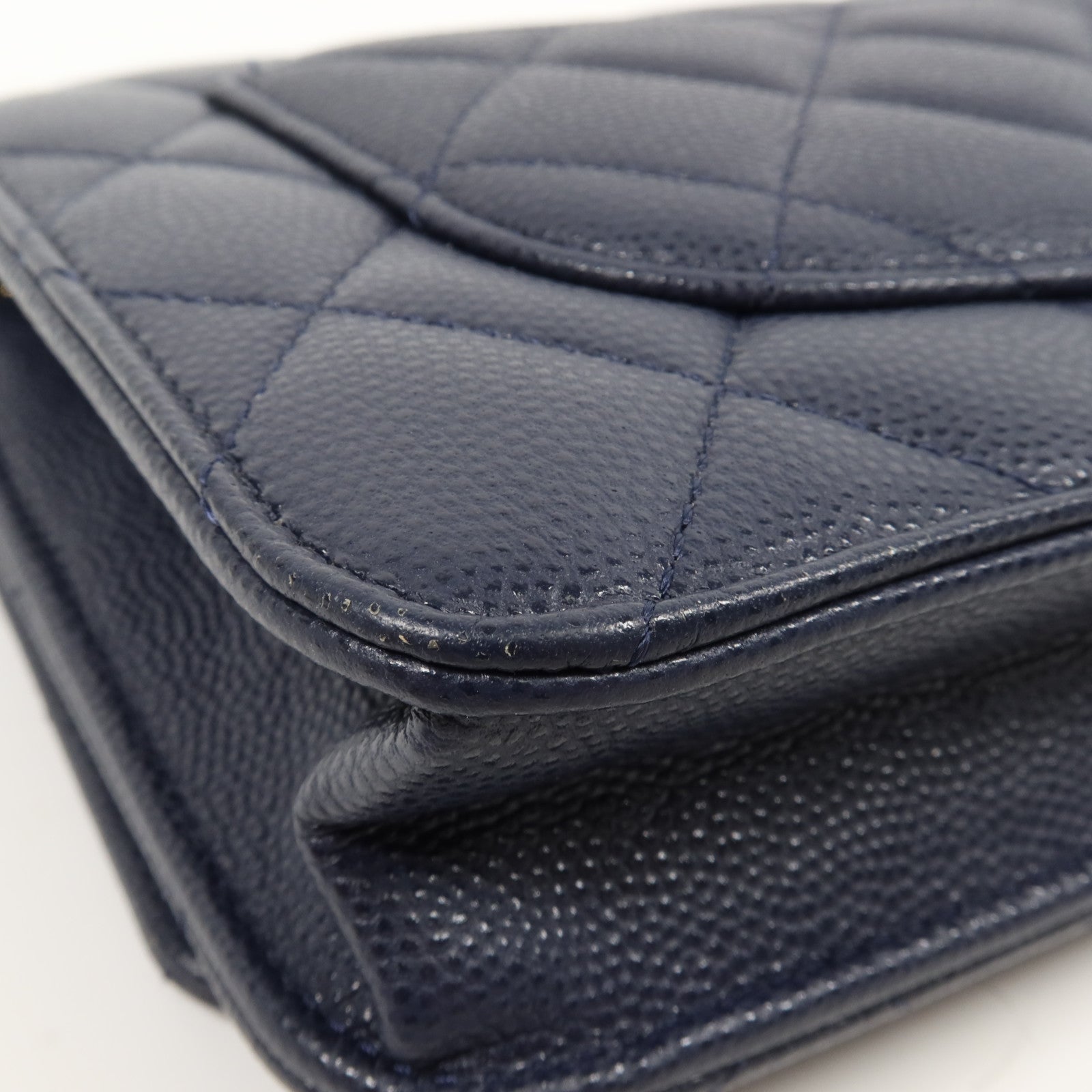 CHANEL 牛皮皮革WOC Wallet On Chain金扣鏈帶肩背袋