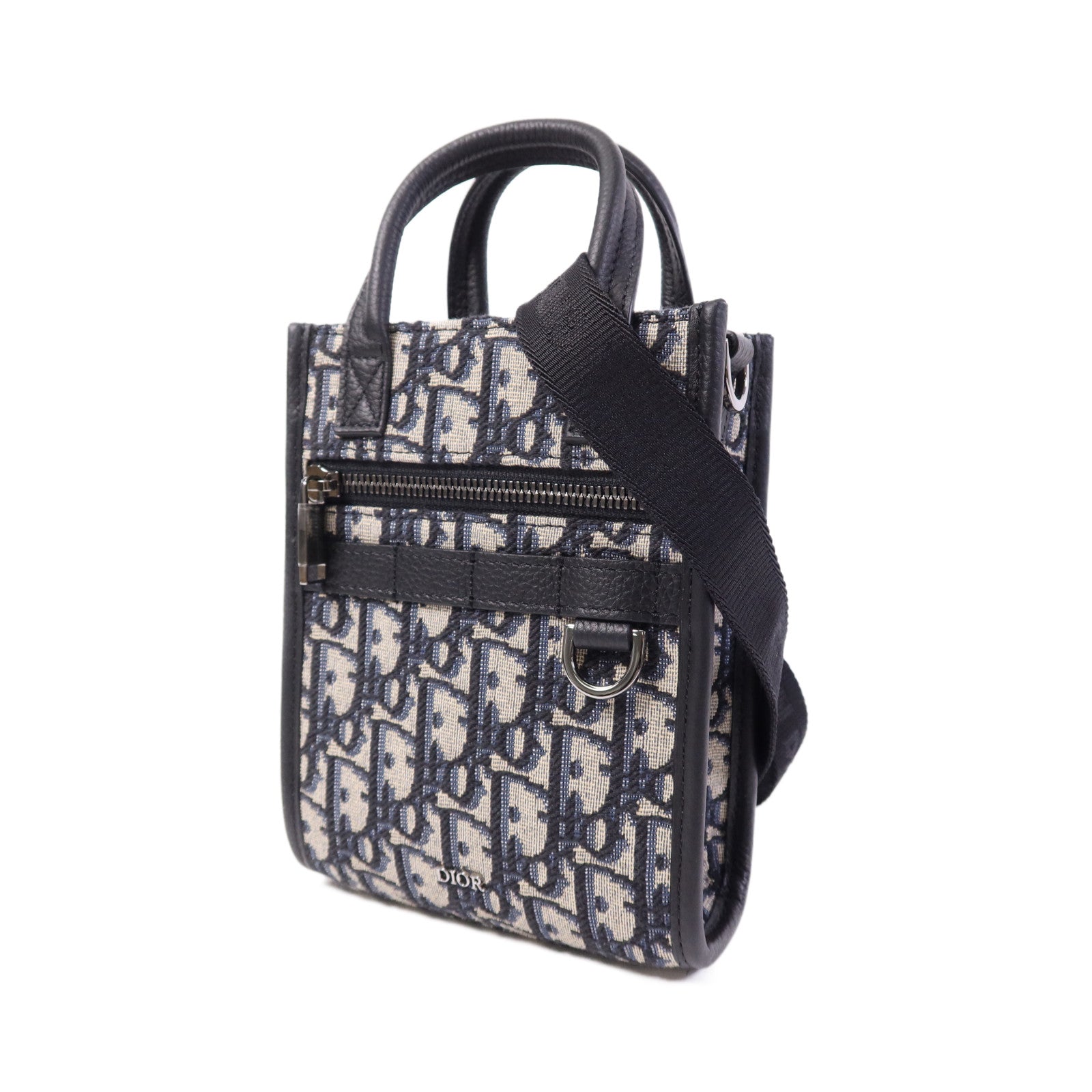 Dior 【激減優惠】帆布/牛皮皮革Safari Shoulder銀扣肩背袋