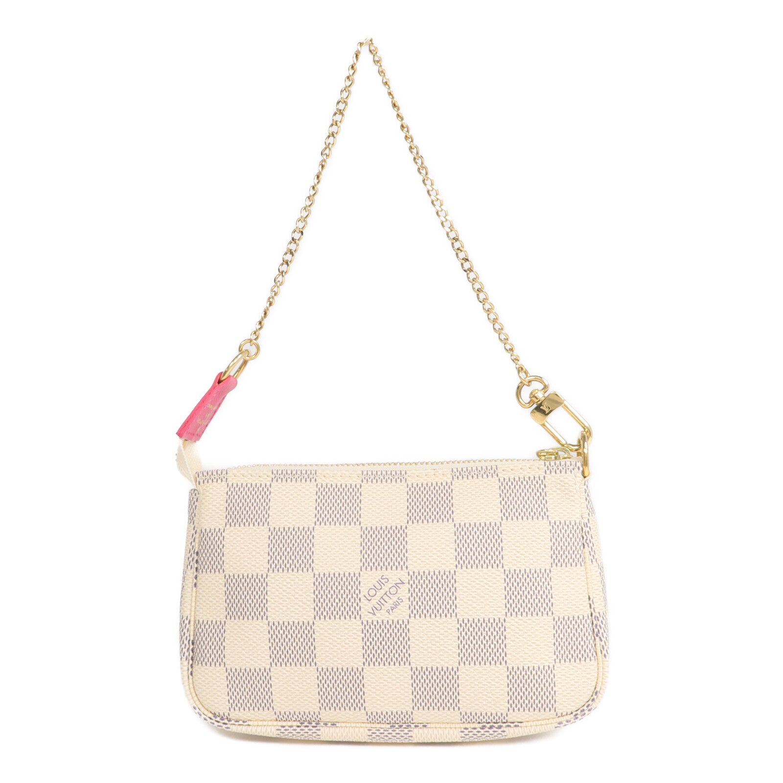 LOUIS VUITTON Damier Azur Mini Pochette Accessories金扣手挽袋