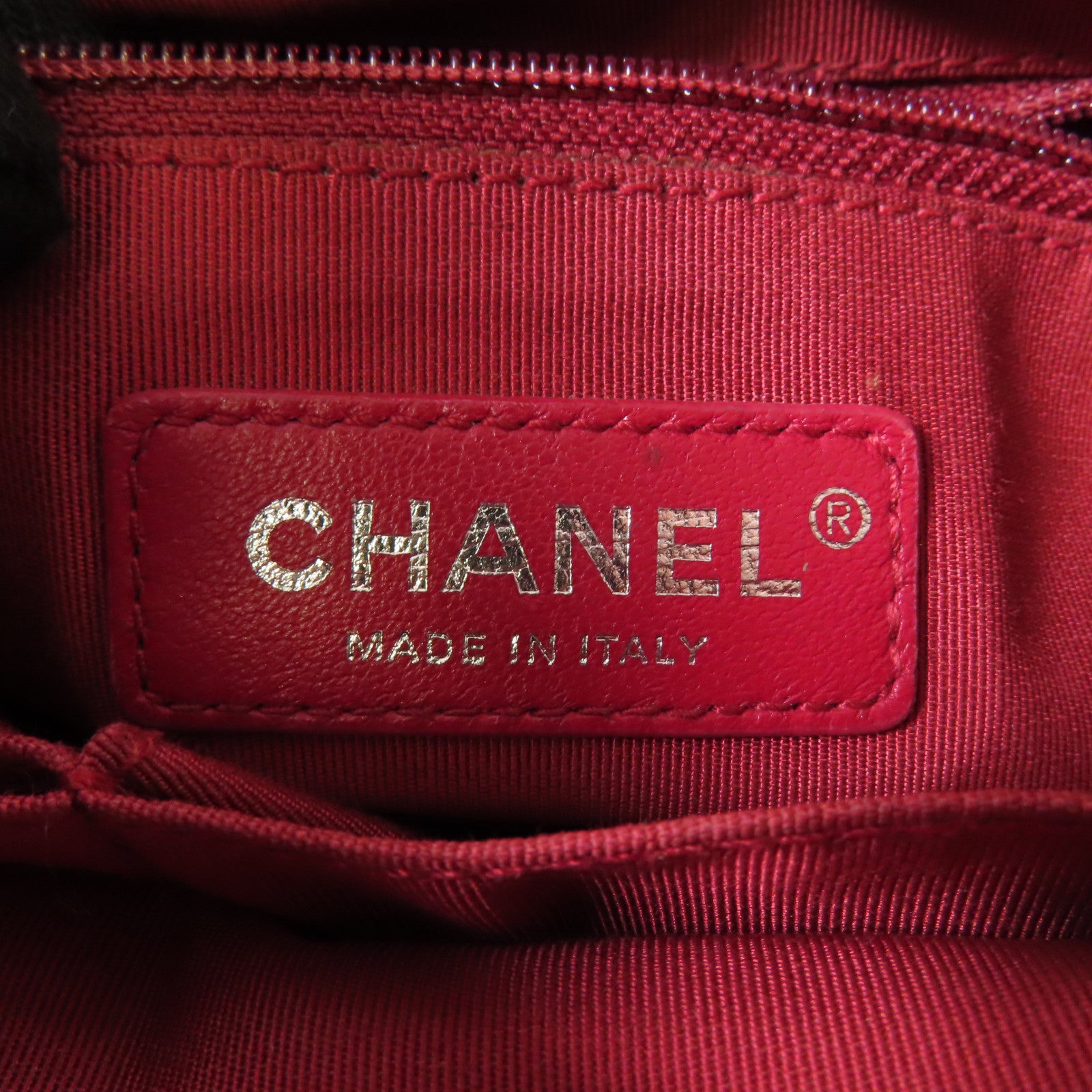 CHANEL CC Gabrielle Small Chain Shoulder Bag Calfskin Leather Beige/Black