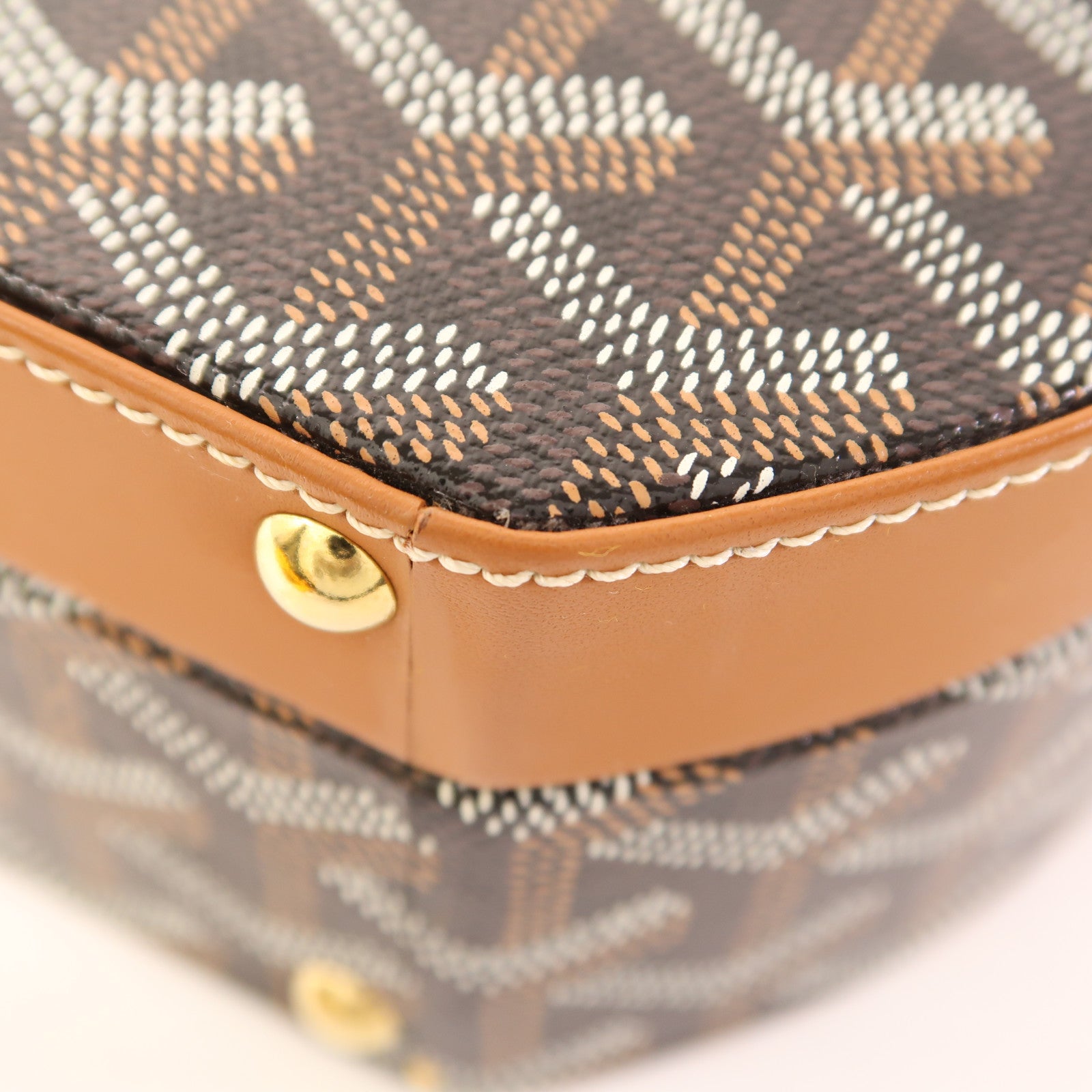 GOYARD 塗層帆布Sac Boite Chapeau Hatbox金扣手挽肩背兩用袋