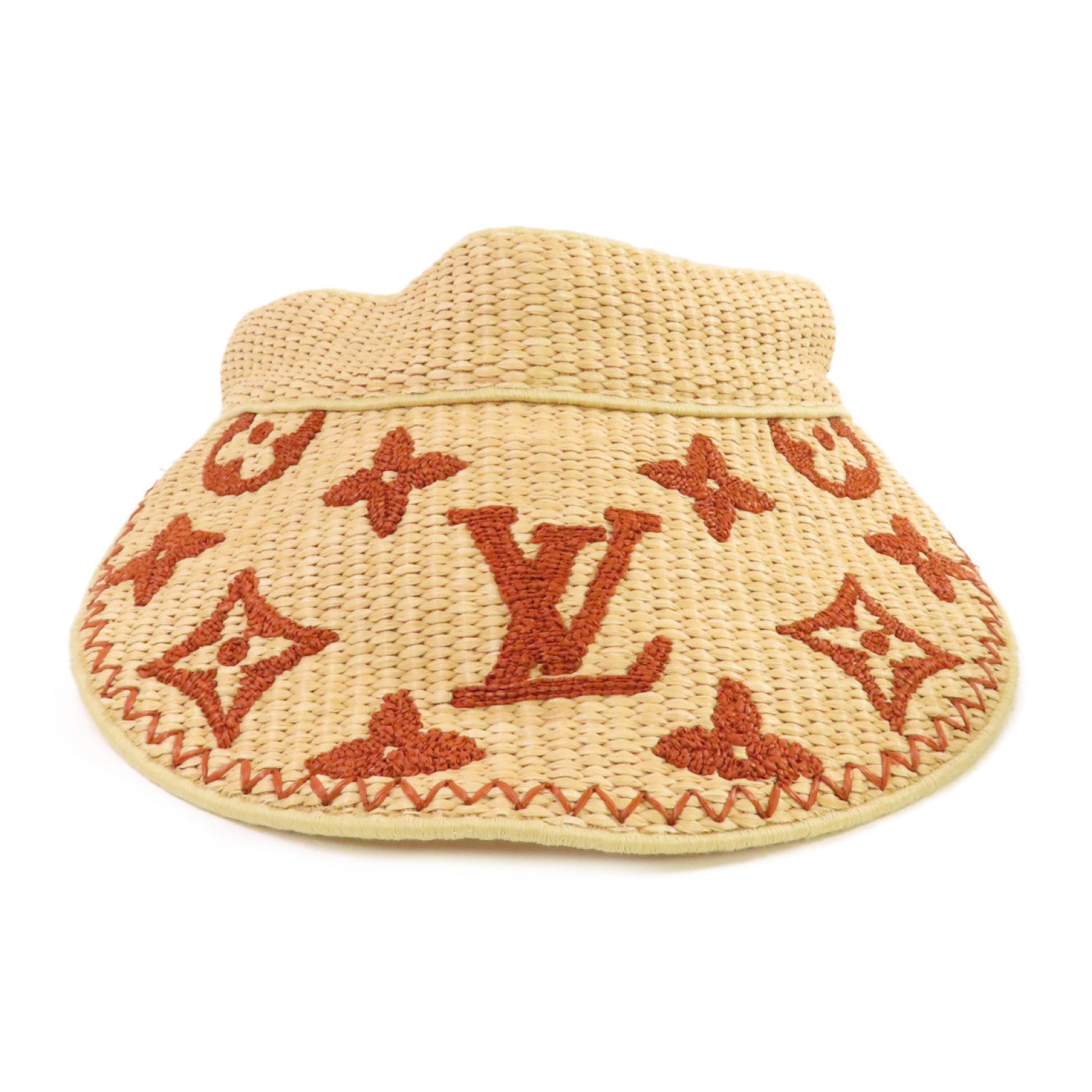 LOUIS VUITTON 【激減優惠】Raffia Sun Visor Hat遮陽帽子杏色