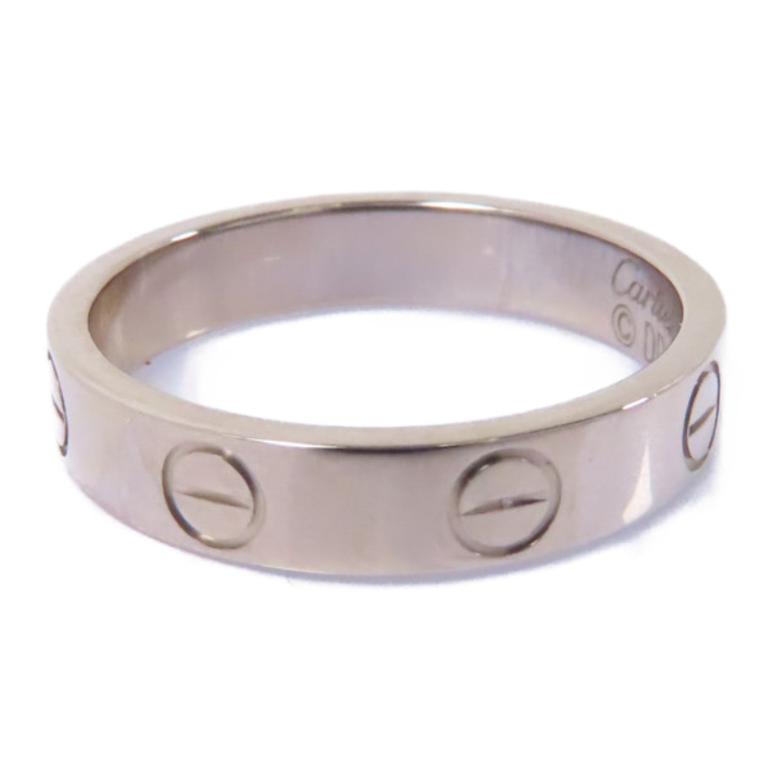 CARTIER 18K白金Love Ring Mini戒指US#5.25
