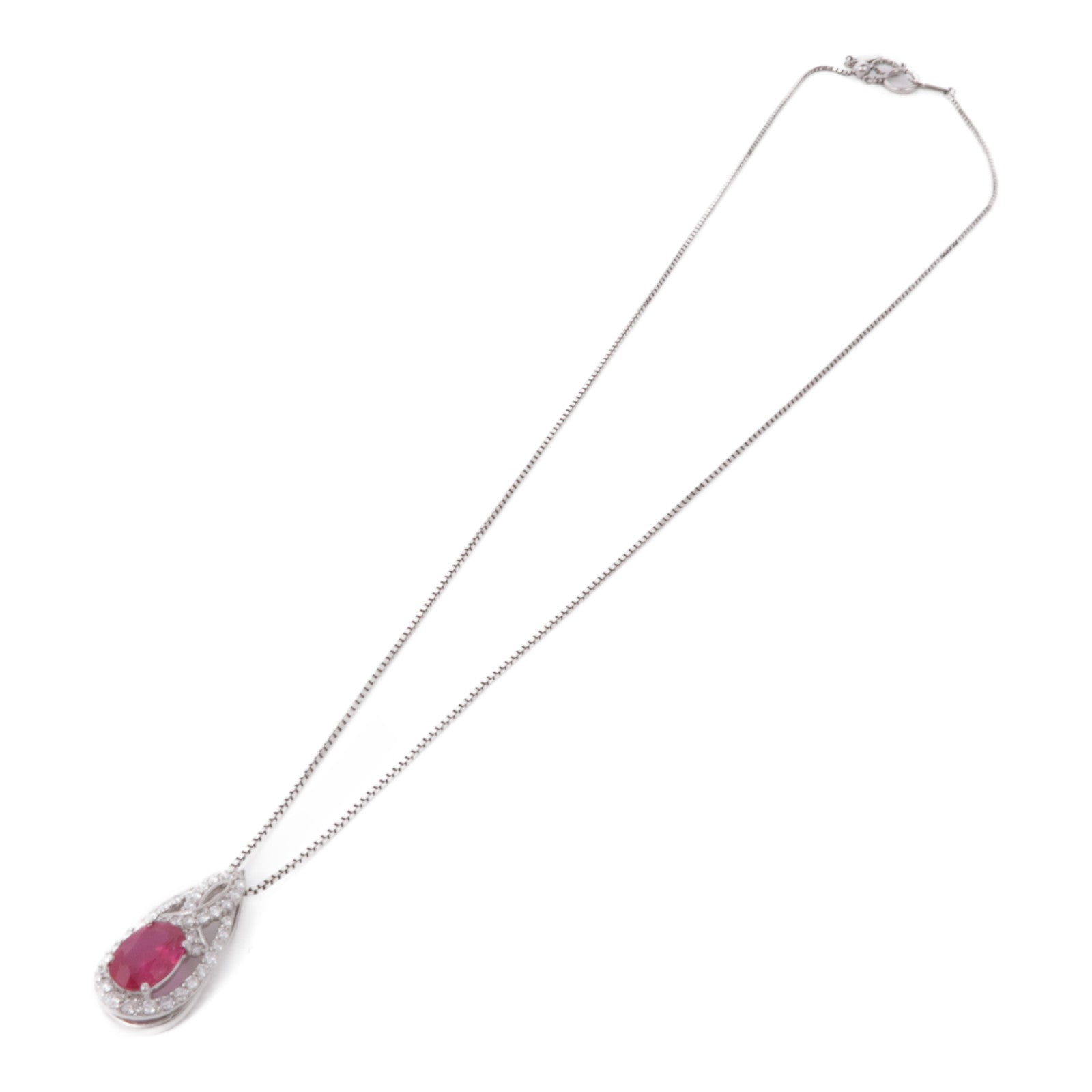 JEWELRY PT900鉑金/PT850鉑金Ruby Diamond Necklace紅寶石/鑽石項鍊