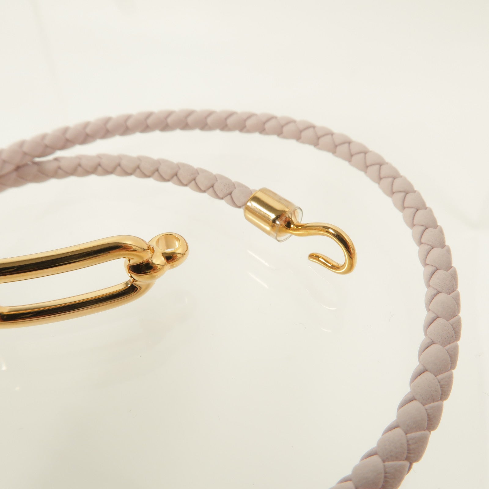 HERMES Swift皮革Roulis Double Tour手鍊mauve pale