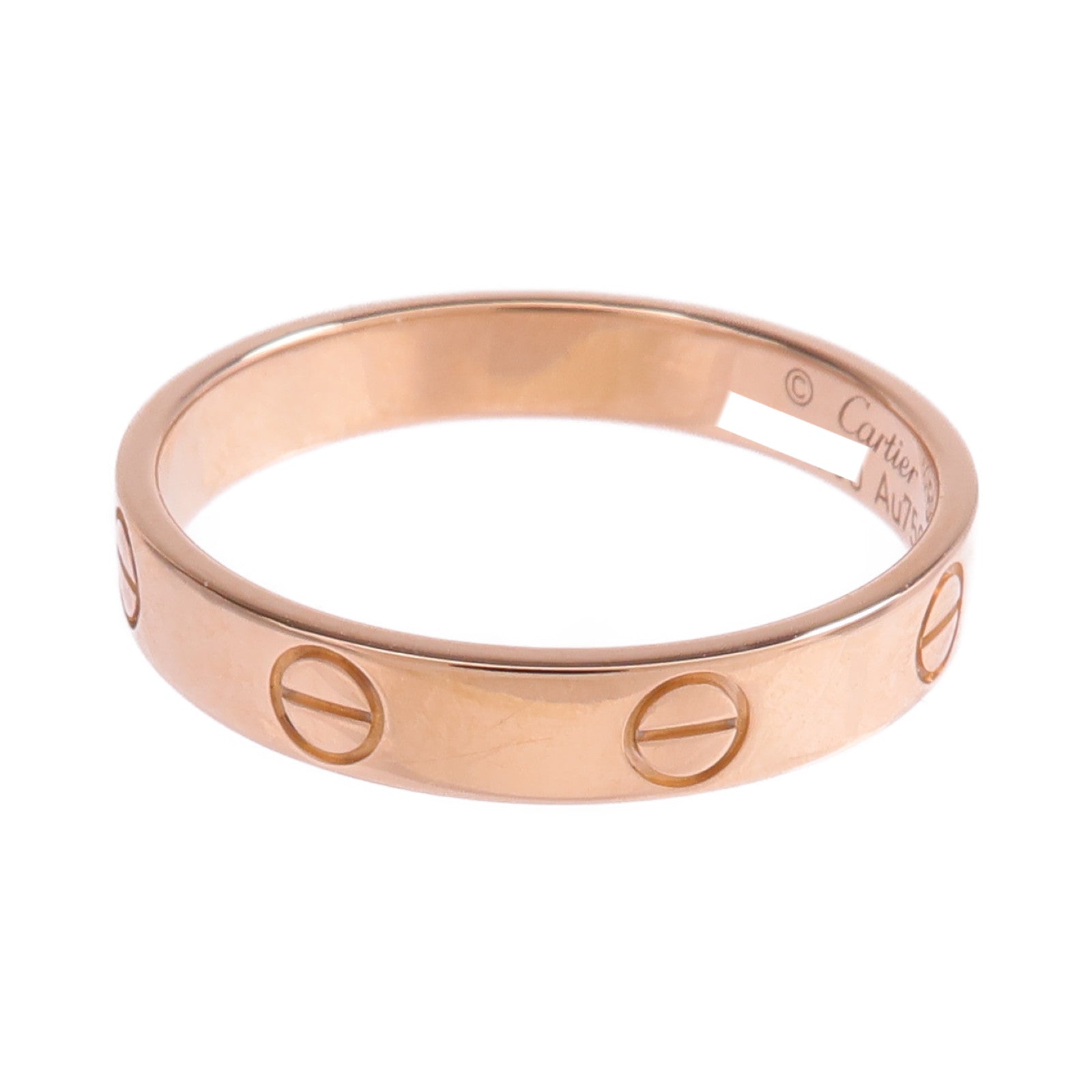 CARTIER 18K玫瑰金Mini Love Ring戒指Cartier#58/US#8.25