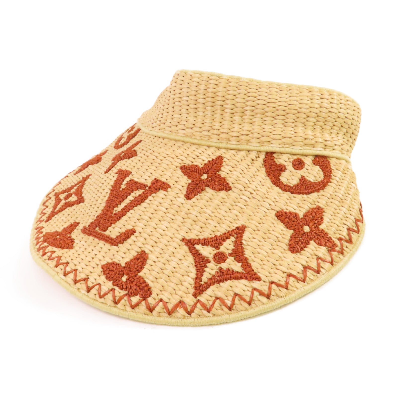 LOUIS VUITTON 【激減優惠】Raffia Sun Visor Hat遮陽帽子杏色