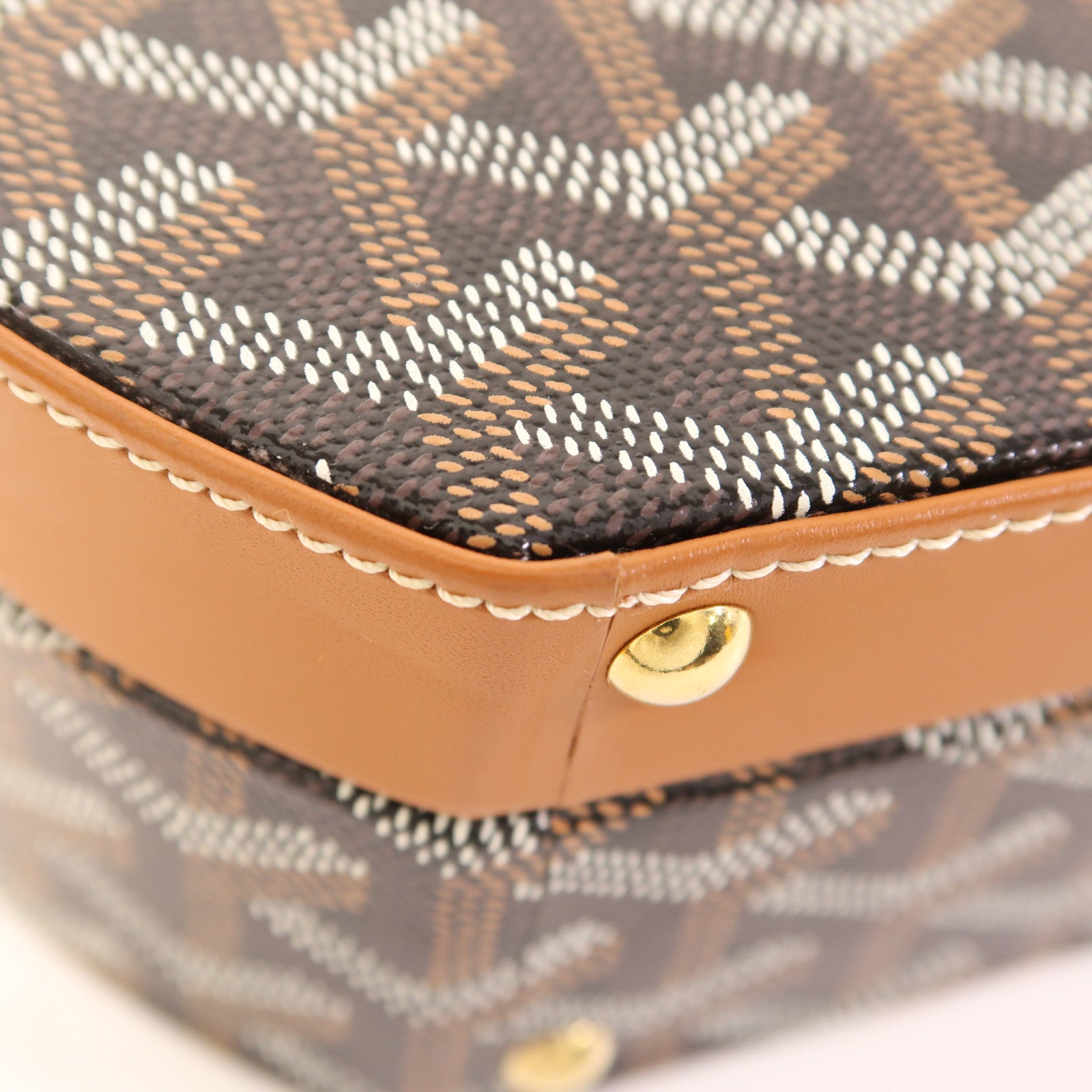 GOYARD 塗層帆布Sac Boite Chapeau Hatbox金扣手挽肩背兩用袋