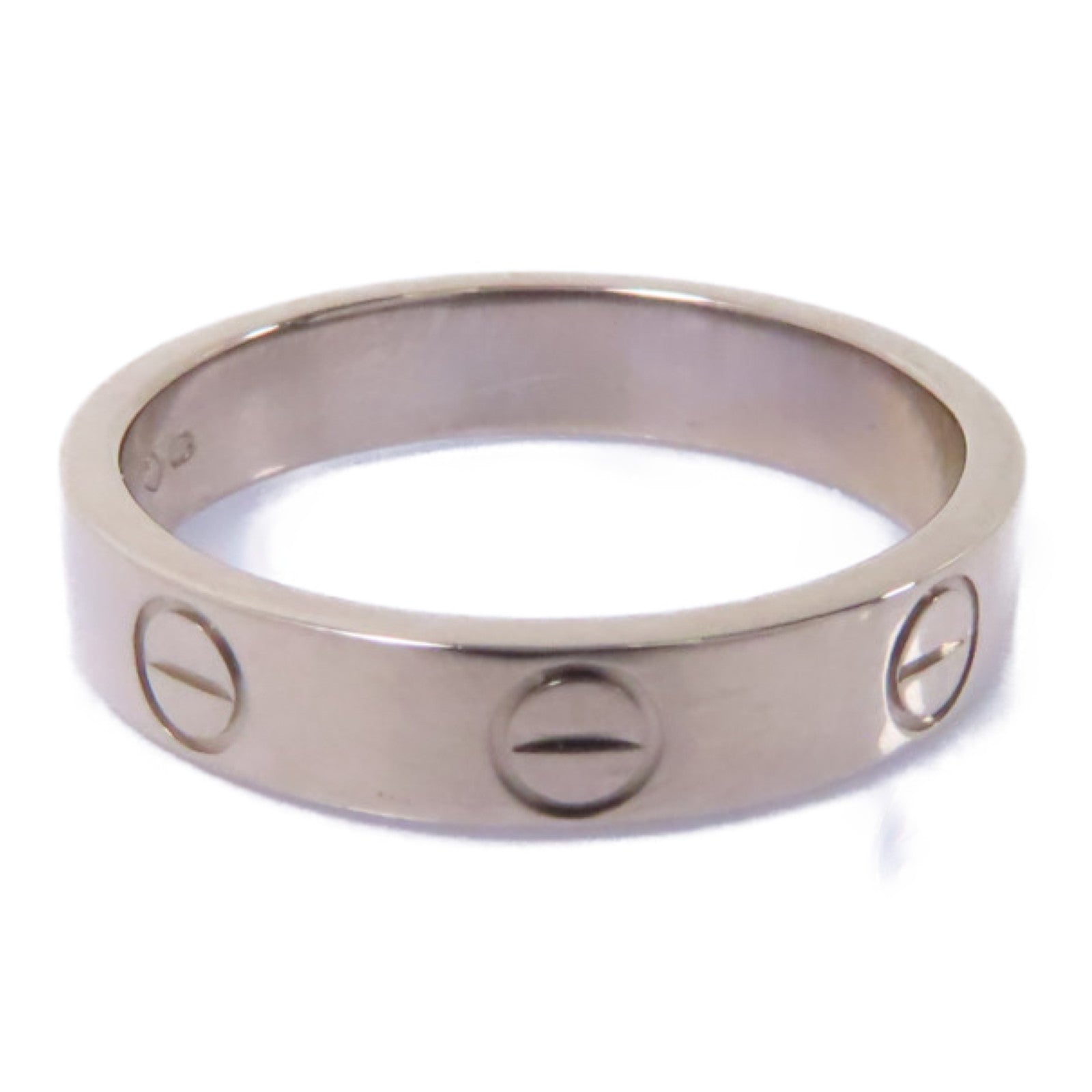 CARTIER 18K白金Love Ring Mini戒指US#5.25